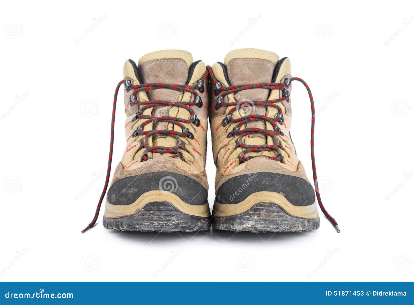 Used hiking boots stock image. Image of muddy, exploration 51871453