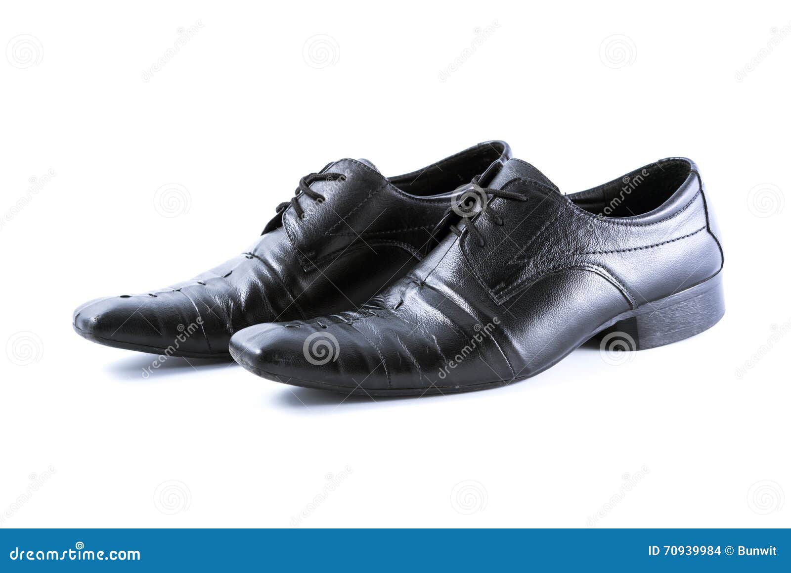 Used Men Shoes on White Background Stock Photo Image of dirty, shoes 70939984
