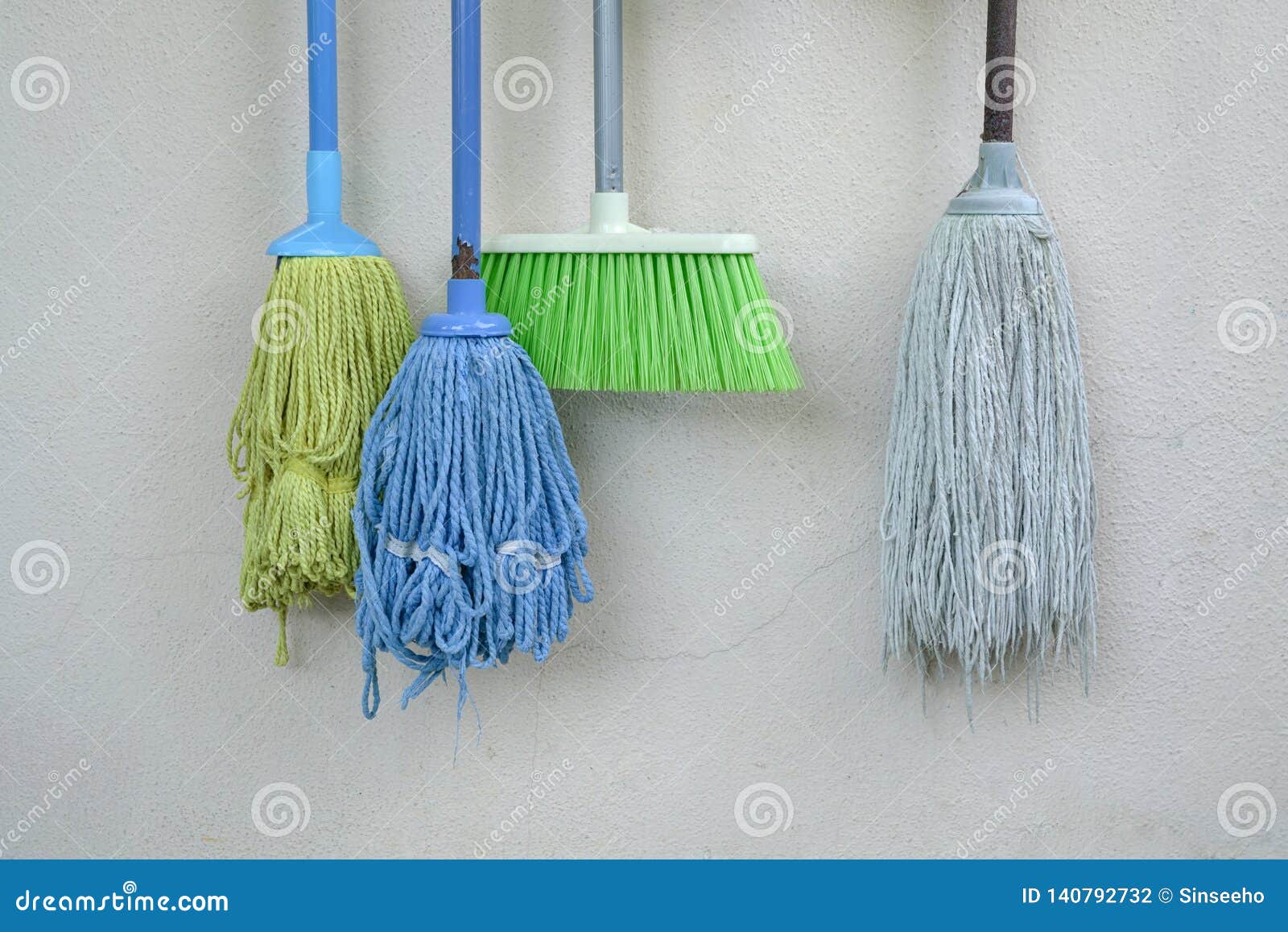 Mop and Broom Cleaning Icons Stock Photo Image of home, cleaning