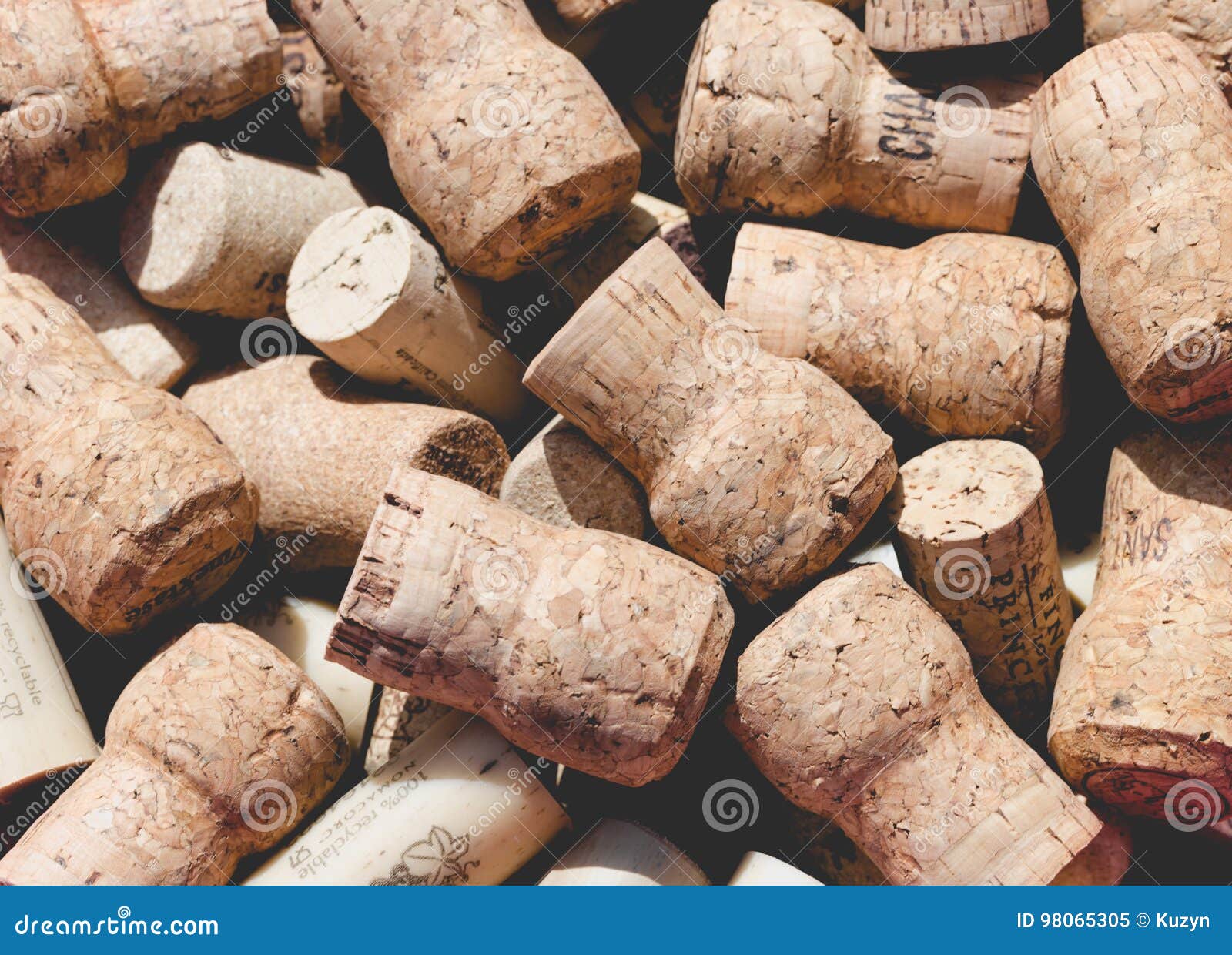 Used Old Vintage Wine and Champagne Corks Backgrounds Stock Image ...