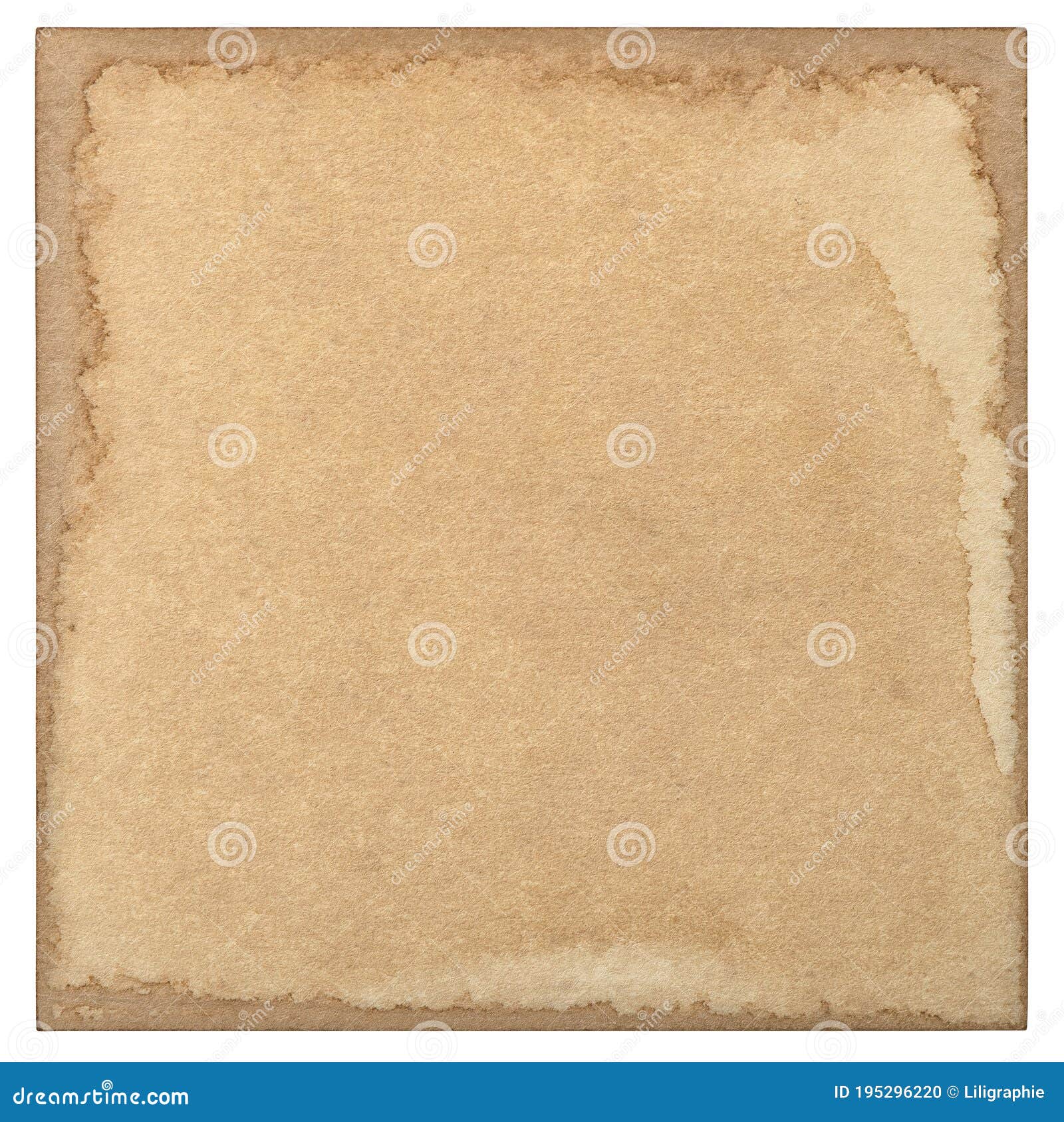 Used Paper Sheet Old Cardboard Card Stains Isolated Stock Photo - Image ...