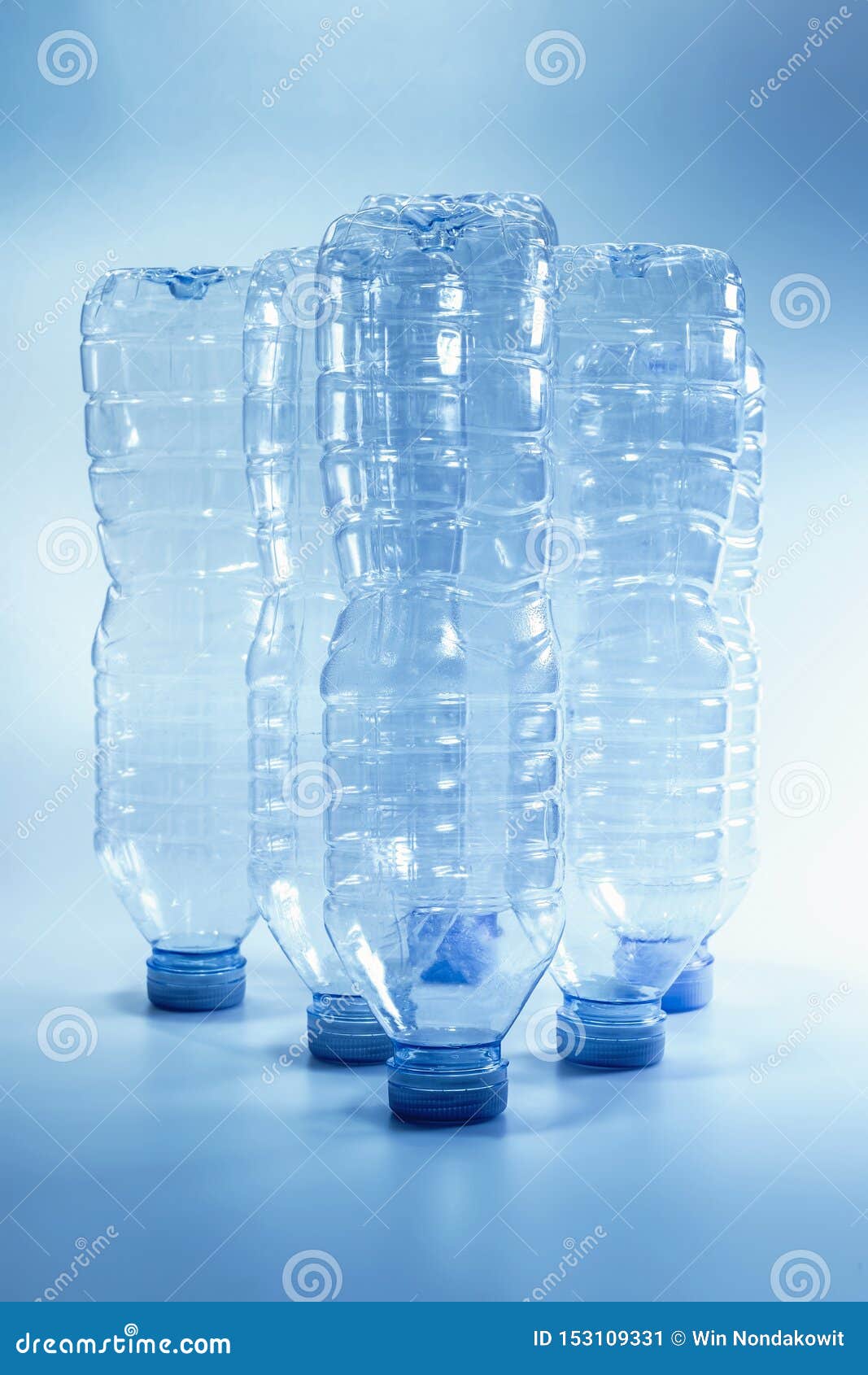 Used plastic water bottles stock image. Image of rubbish 153109331