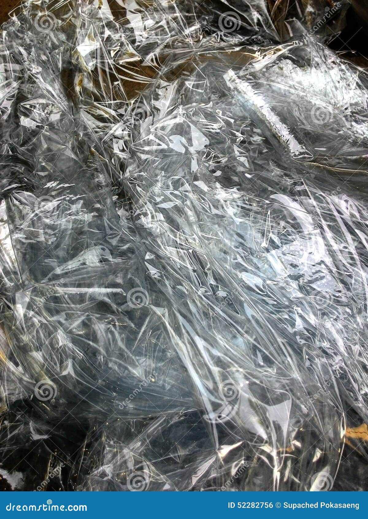 Used plastic wrap stock photo. Image of effect, abstract 52282756