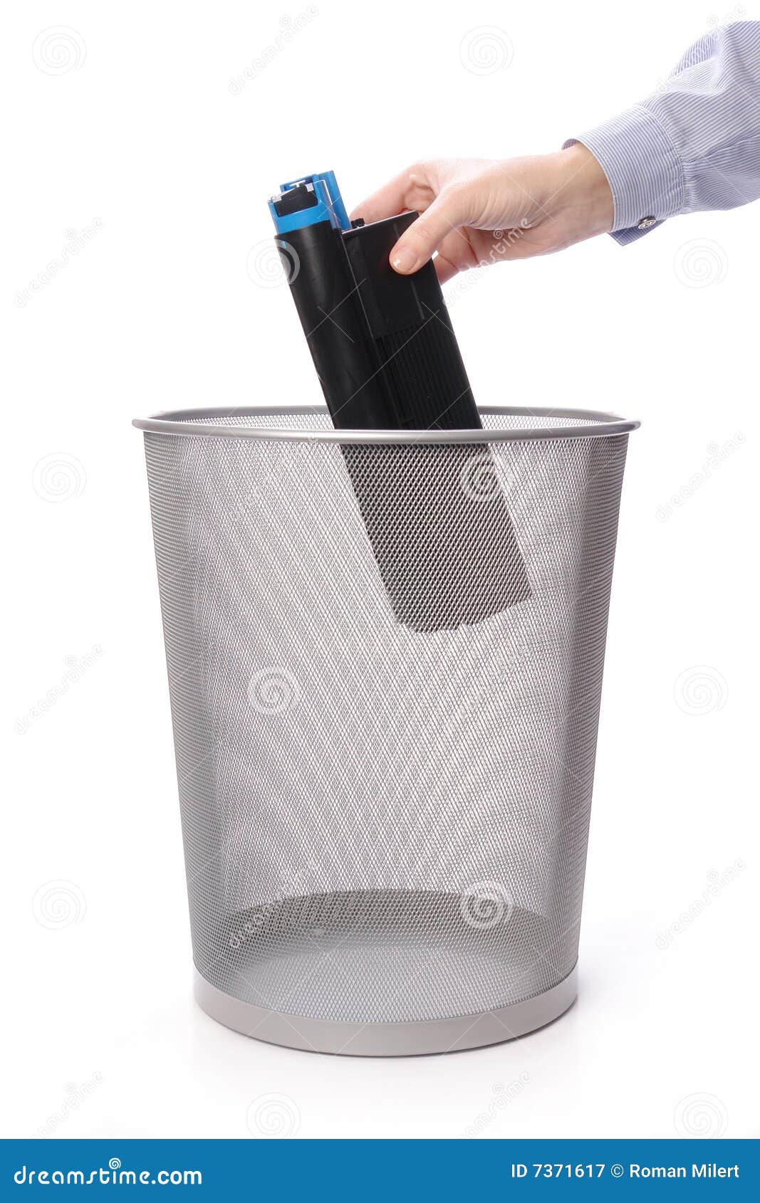 Used printer cartridge stock image. Image of dispose, container 7371617