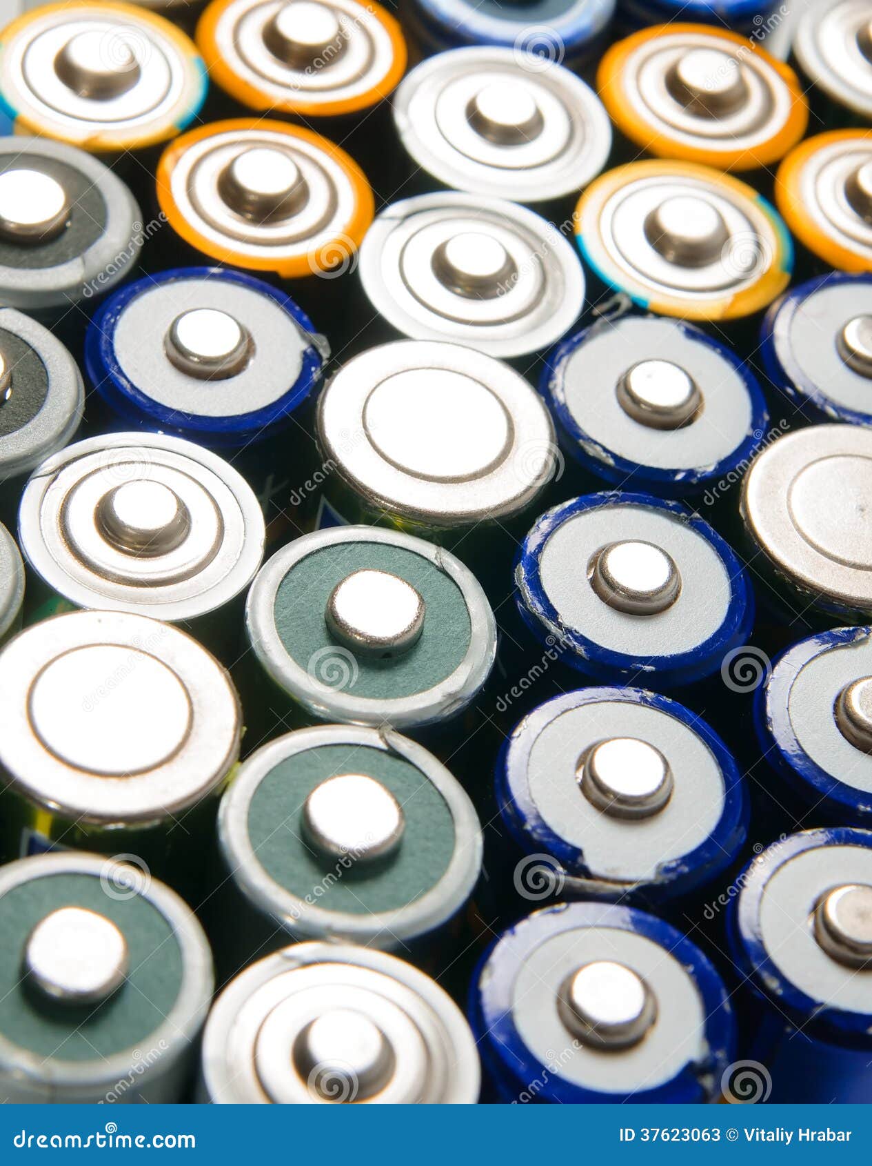 Used Rechargeable Batteries Stock Image Image of rechargeable, ampere