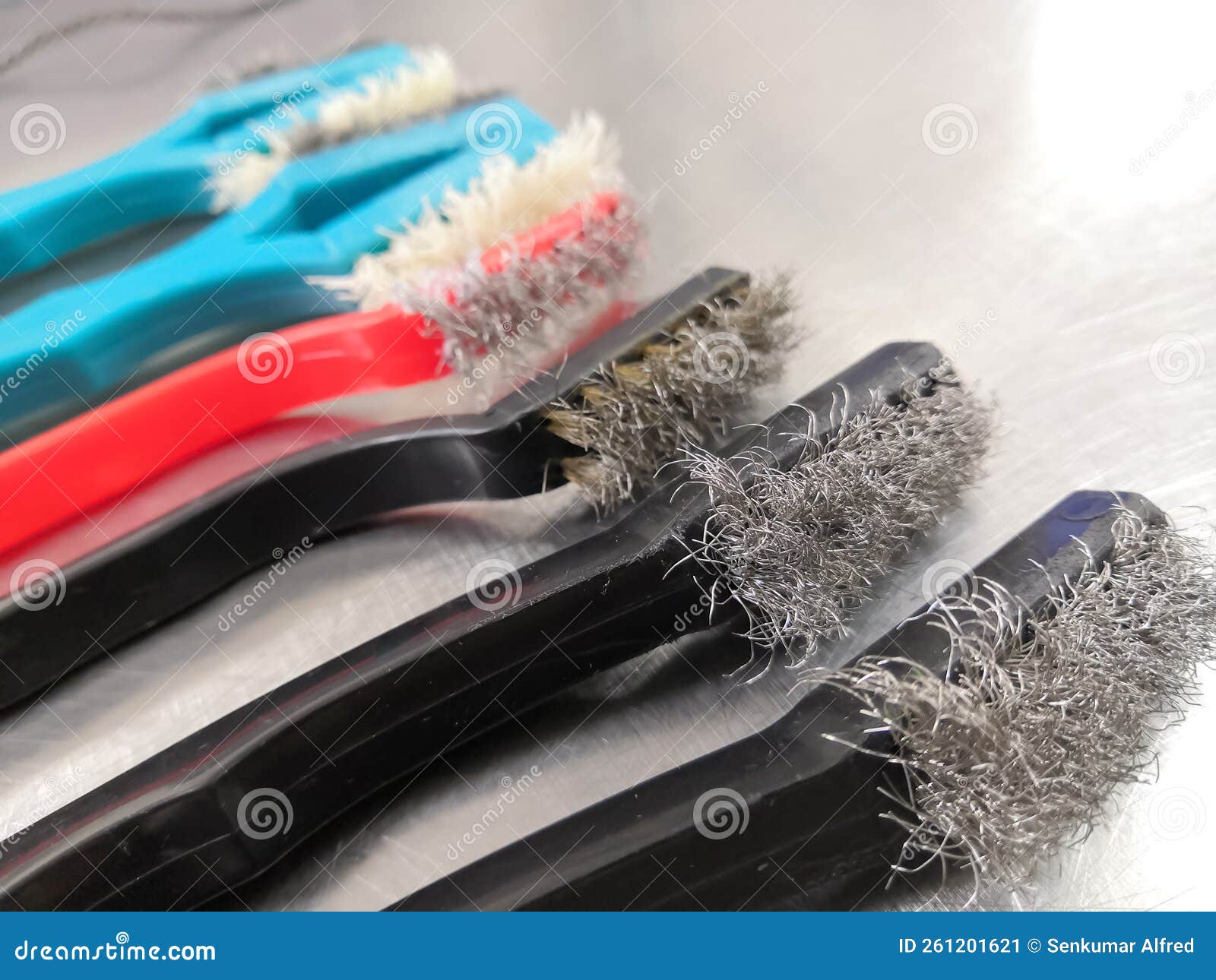 Used Surgical Instrument Cleaning Brushes Stock Image Image of double