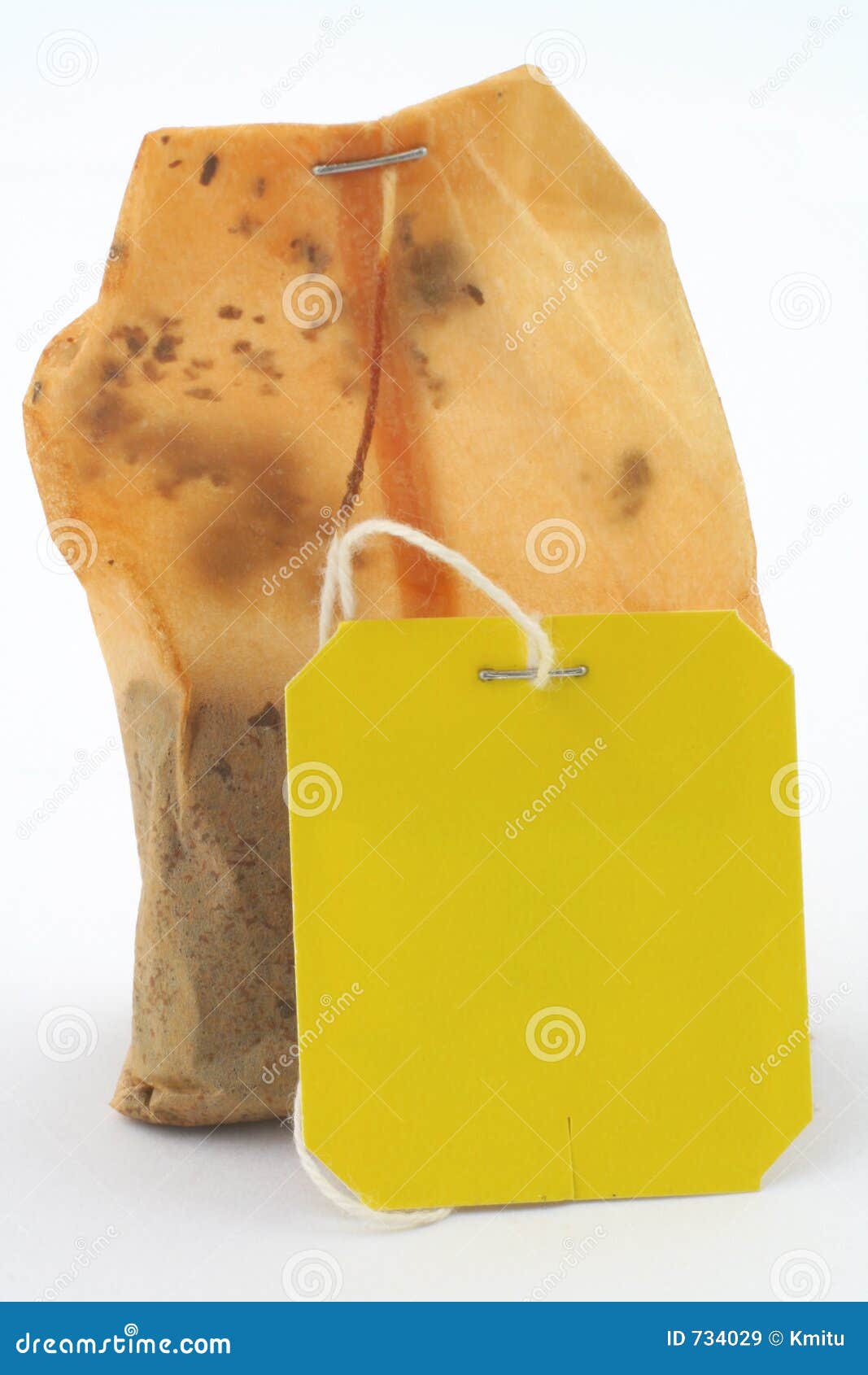 Used Tea Bag with an Empty Tag Stock Image Image of herbal