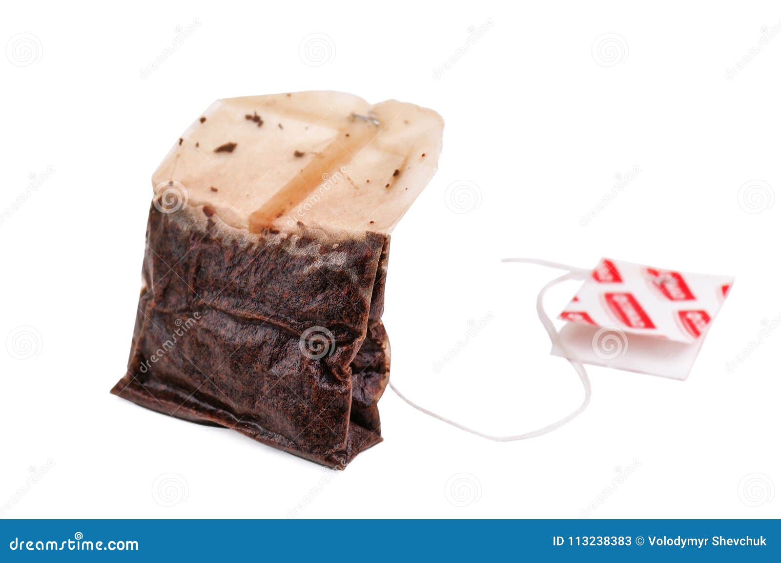 Used tea bag on white stock image. Image of shape, eating 113238383