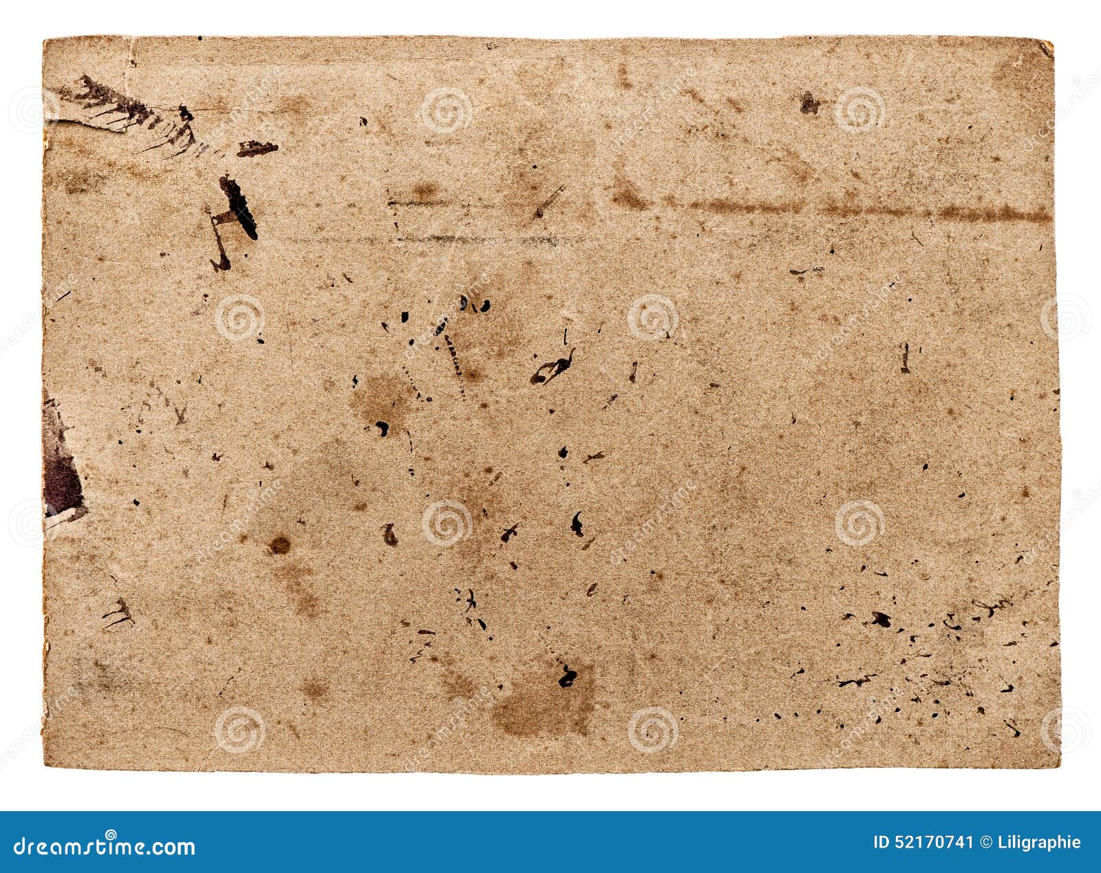 Used Textured Paper Cardboard Isolated on White. Scrapbook Objec Stock Image Image of retro