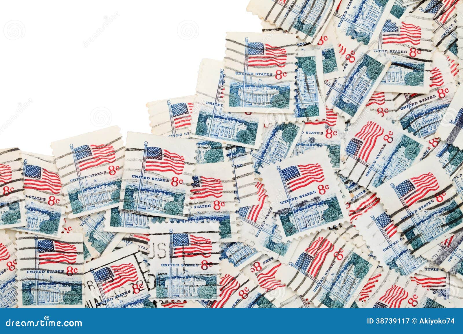 Used US postage stamps editorial photography. Image of canceled 38739117
