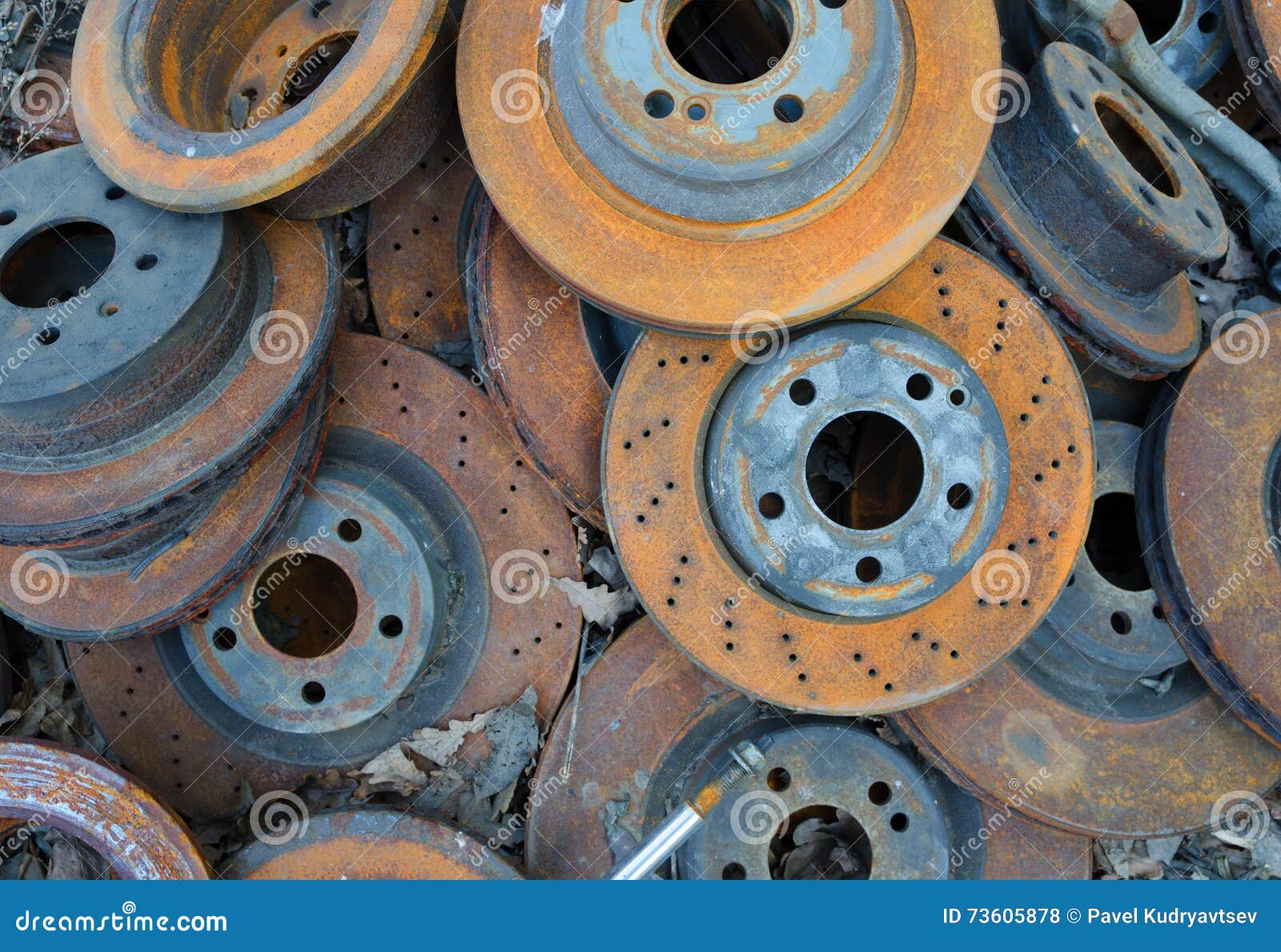 Useless, Old Rusty Brake Discs Stock Photo - Image of axle, scrapped ...