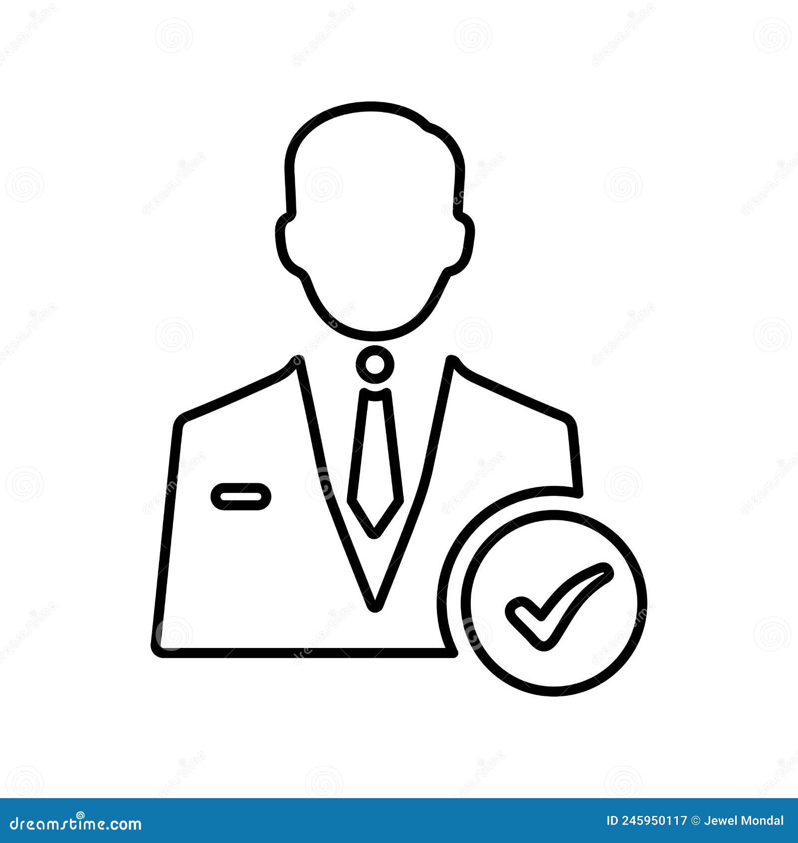 user, account, avatar outline icon. line  