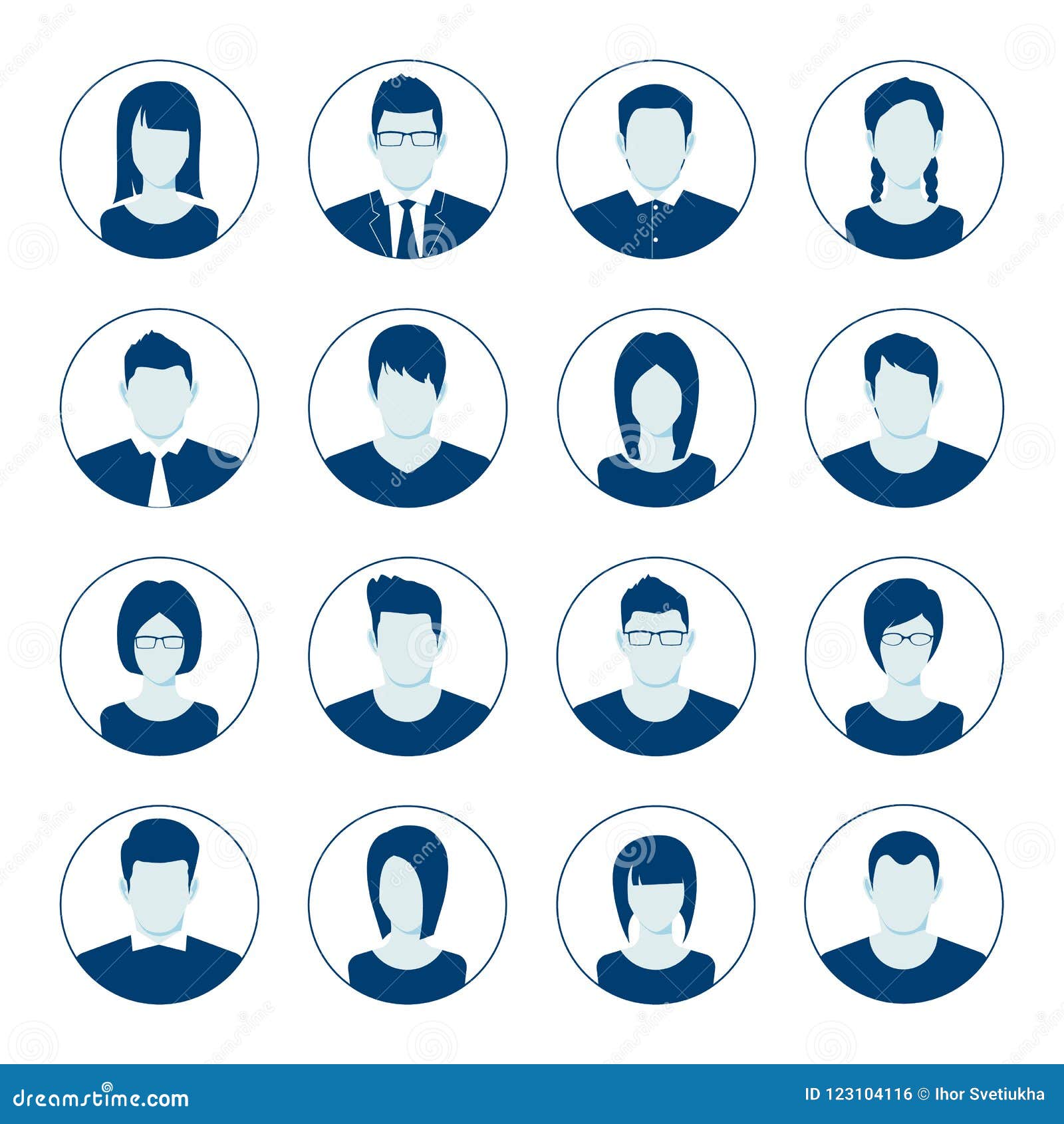 user account avatar. user portrait icon set. businessman portrait silhouette. default avatar profile icon set