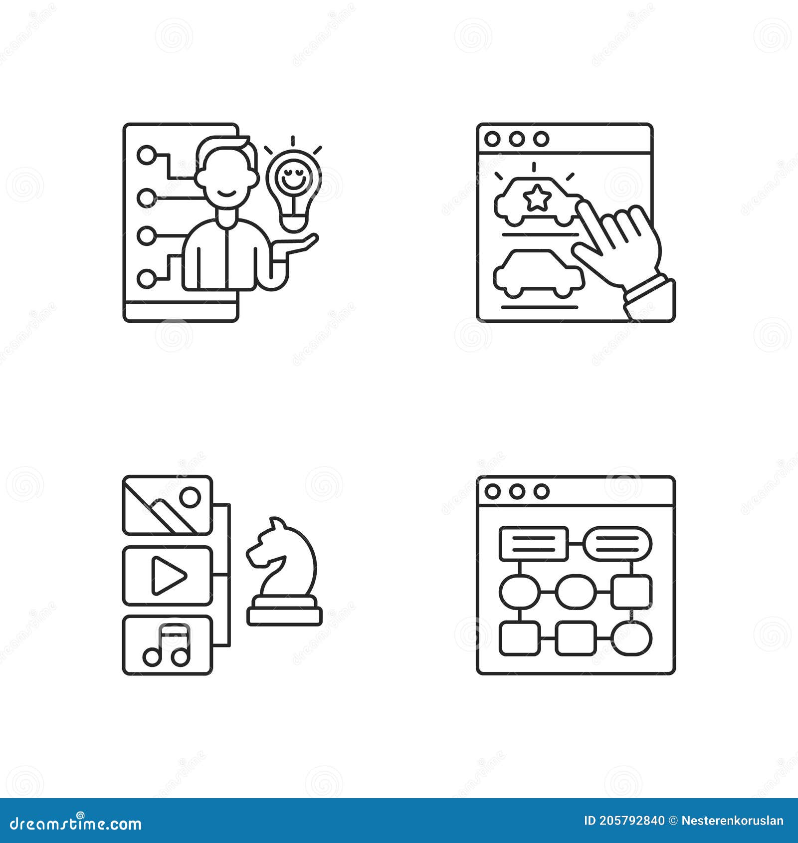 User Experience Improvement Linear Icons Set Stock Vector Illustration Of Emotional Experience User Experience Improvement Linear Icons Set Stock Vector Illustration Of Emotional Experience