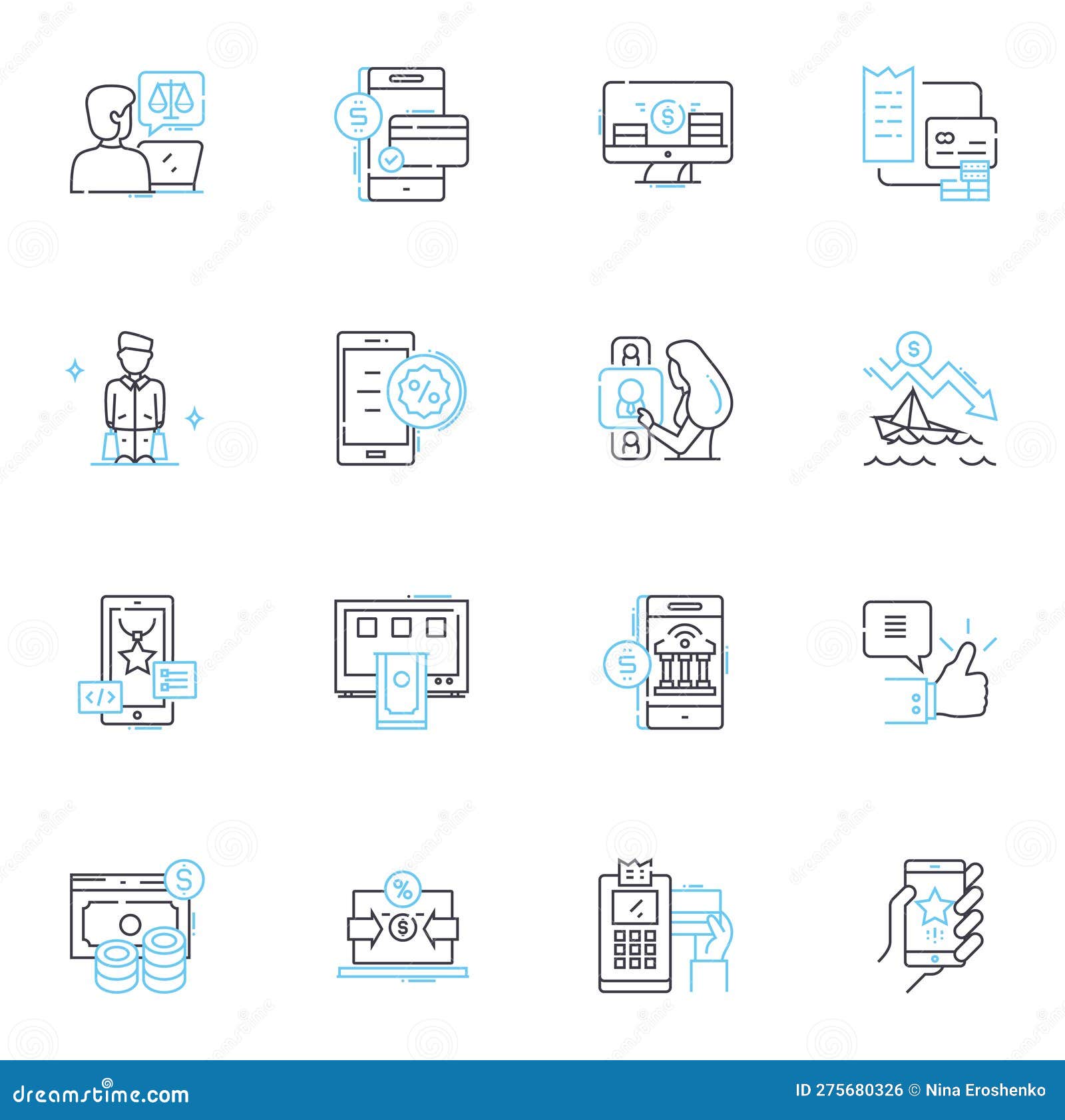 user exploration linear icons set. research, insight, observation, empathy, feedback, interview, investigation line