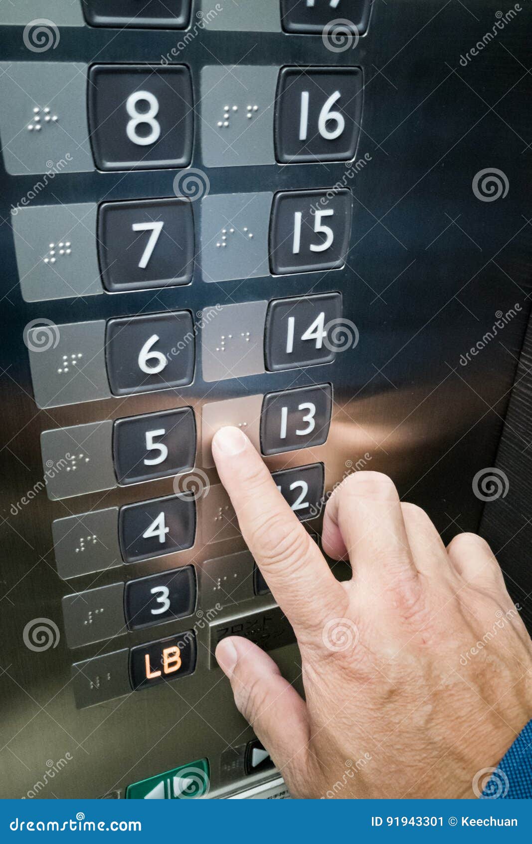 User Finger Reading Braille on Elevator Panel Stock Image Image of