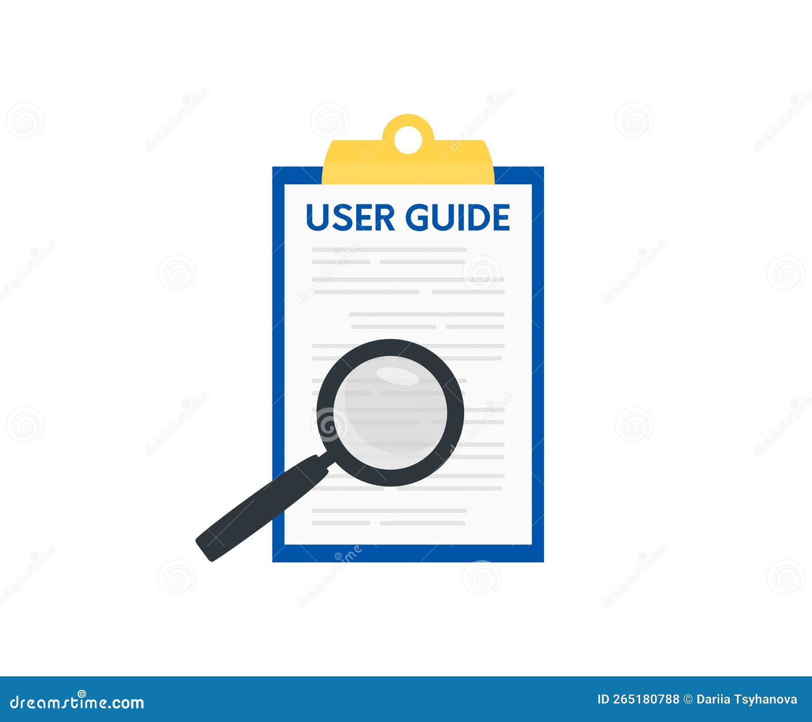 User Guide Document or Notepad Icon Design. Handbook, Instruction and