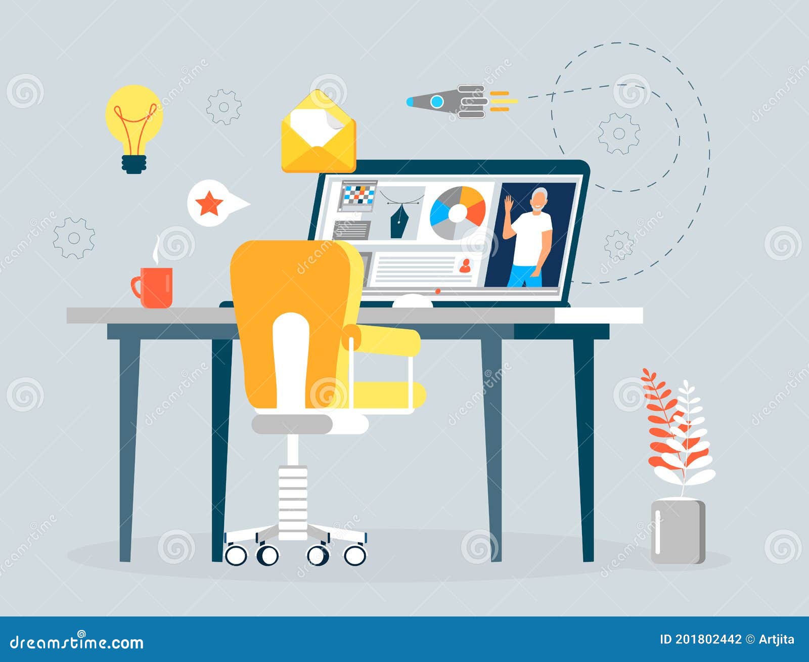 User Interface Designer Concept Vector. UI, UX App Template Creation