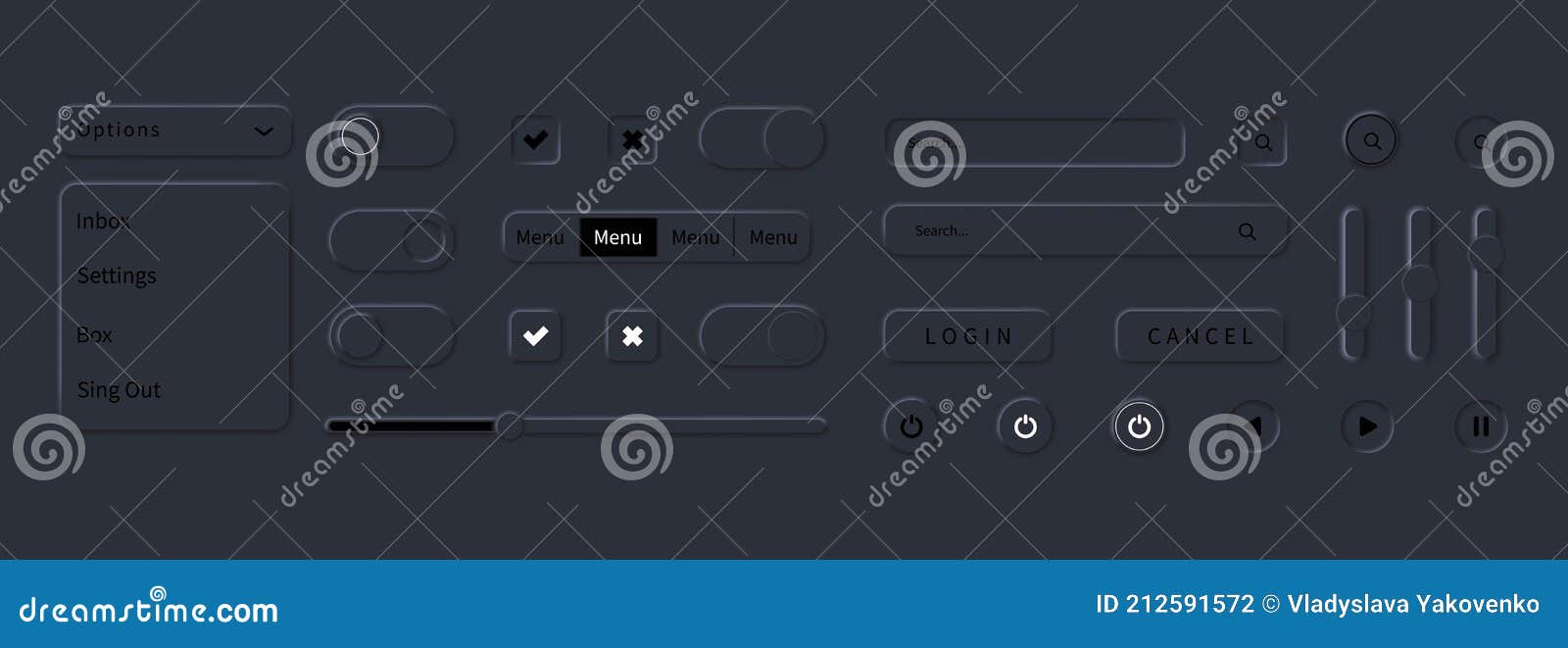 User Interface Elements for Mobile App. Unique Neumorphic Ui Ux Design ...