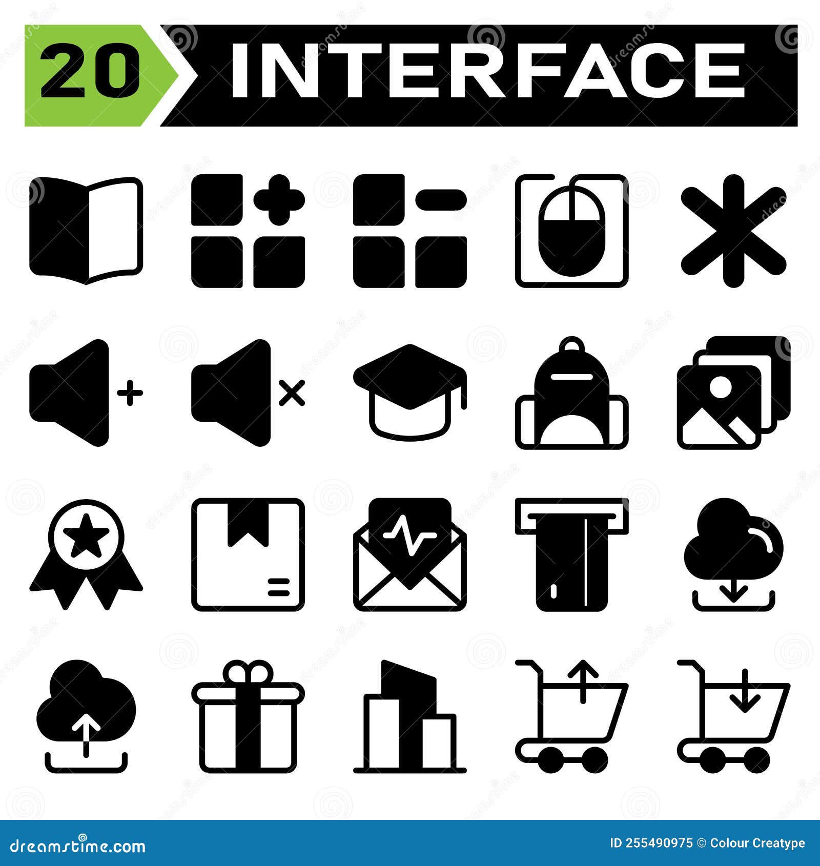 User Interface Icon Set Include Book, Guide, Manual, Read, Instruction ...