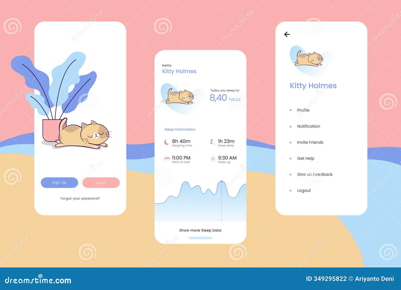user interface for sleep tracker app