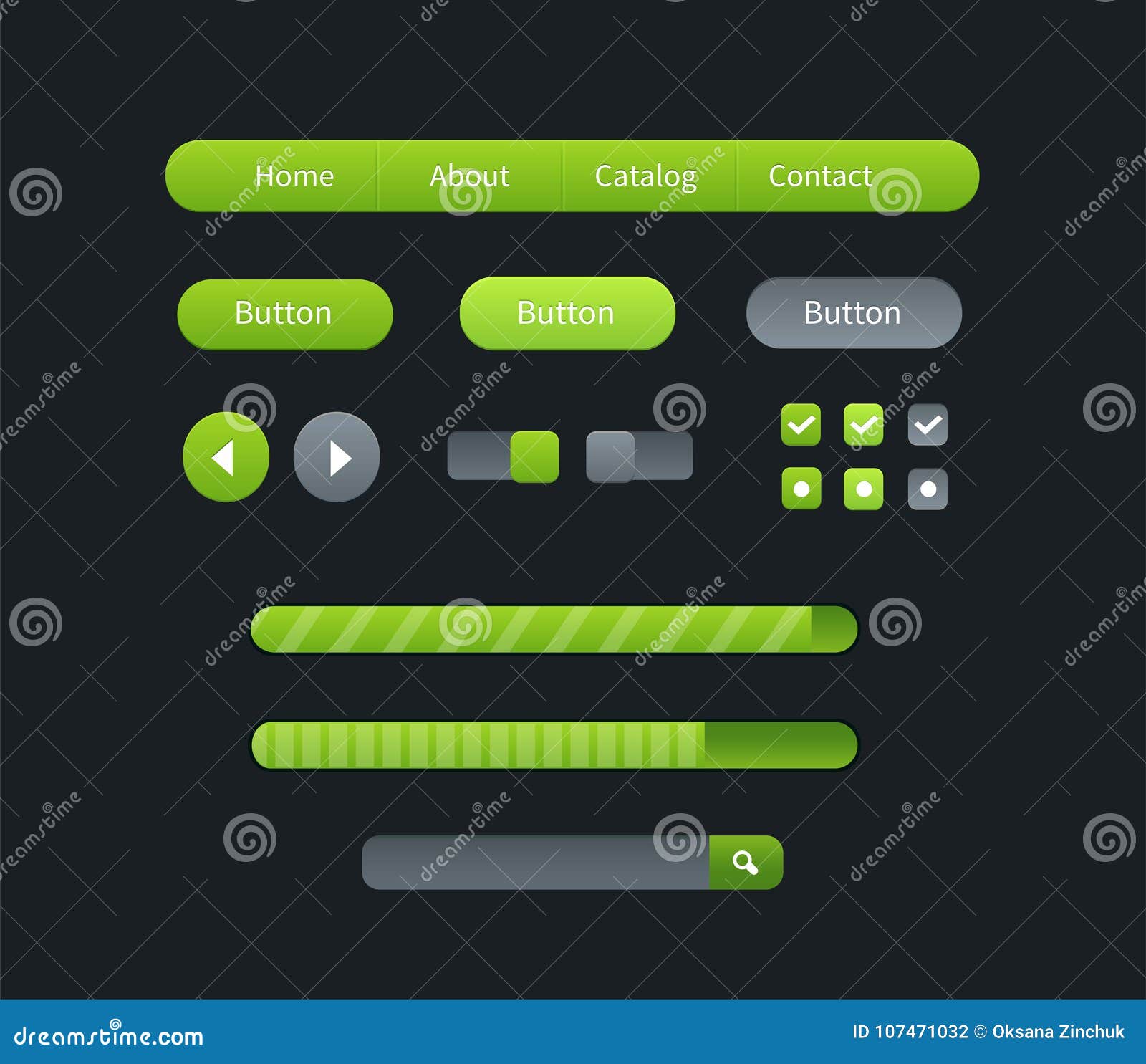 user interface  set for website development and mobile application