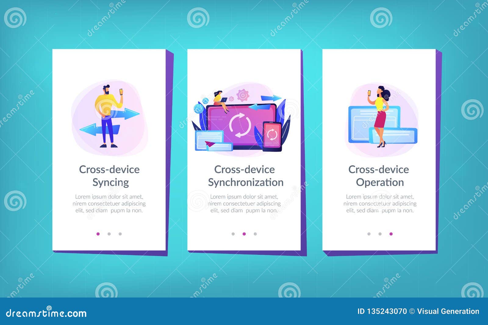 cross-device syncing app interface template.