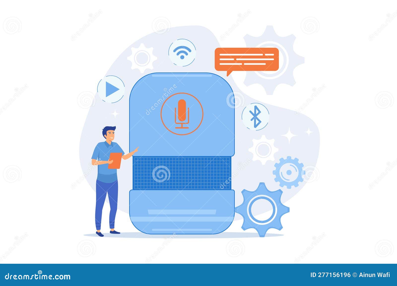 User with Voice Controlled Smart Speaker or Voice Assistant. Voice ... Circuit Diagram