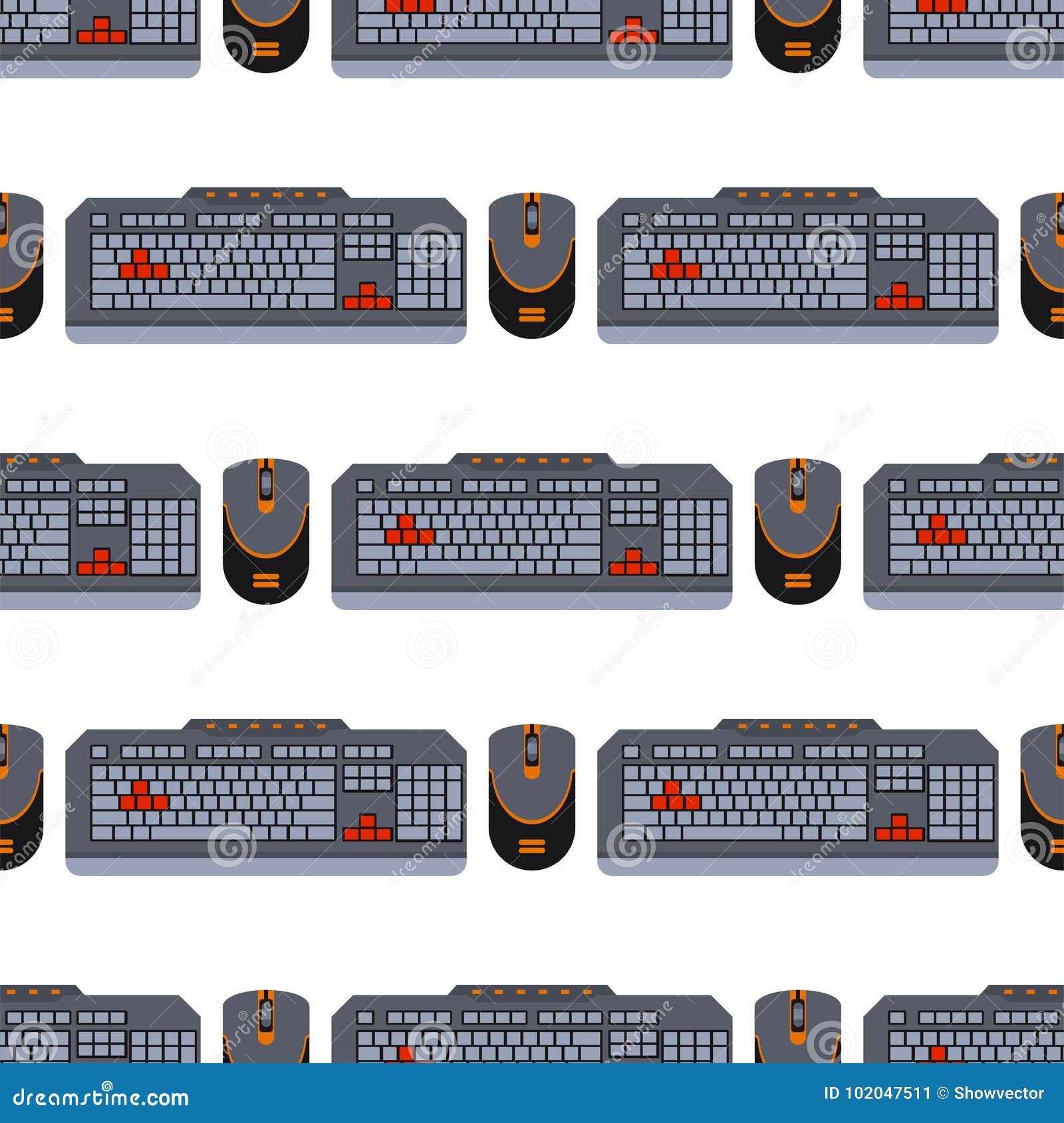 Users Keyboard Seamless Pattern Computer Technology Internet Work ...