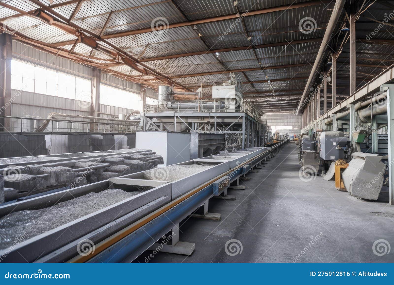 Usine De Transformation De L'aluminium Avec Convoyeurs Et Machines  Mouvement Matières Premières Et Produits Finis Illustration Stock -  Illustration du ligne, assemblage: 275912816