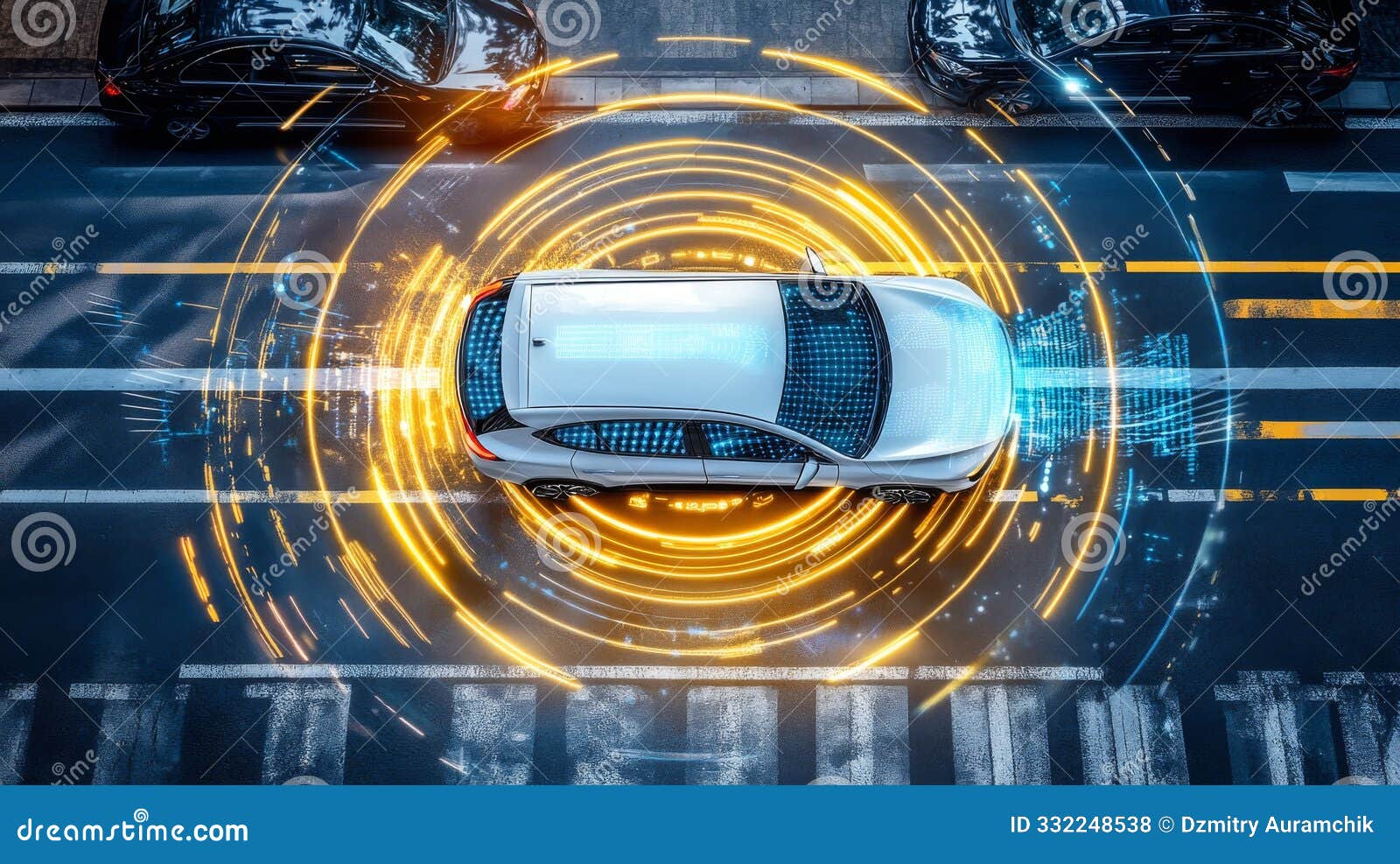 using autonomous technology for self-parking and safe road scanning, a smart car parking assist system is shown from the