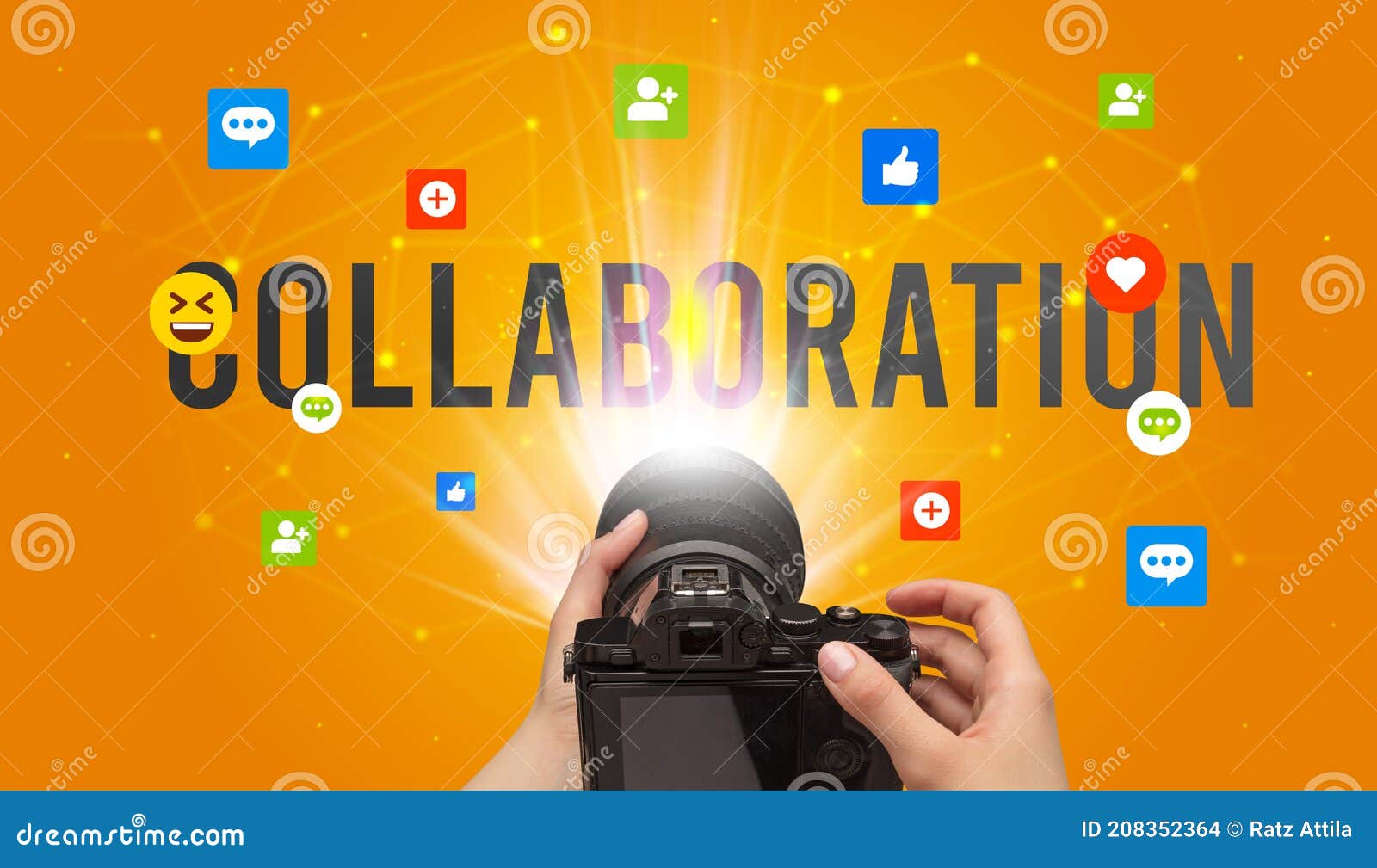 Using Camera To Capture Social Media Content Stock Photo Image of