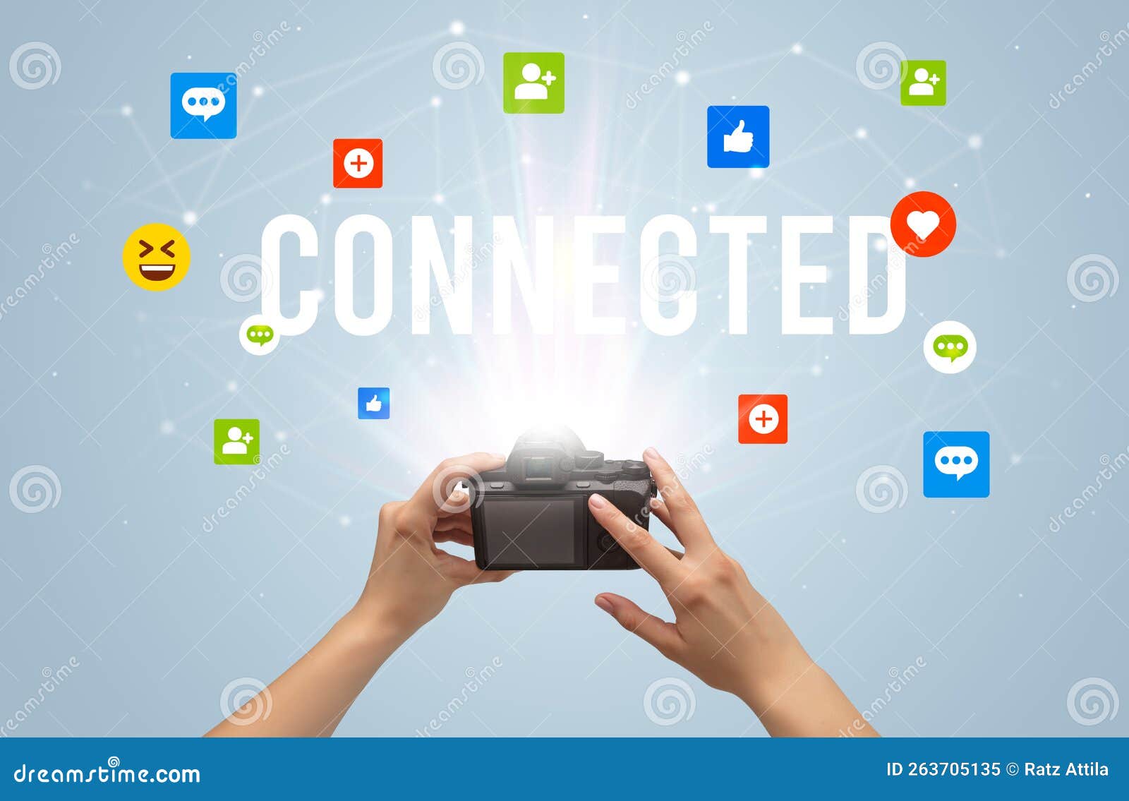 Using Camera To Capture Social Media Content Stock Image Image of