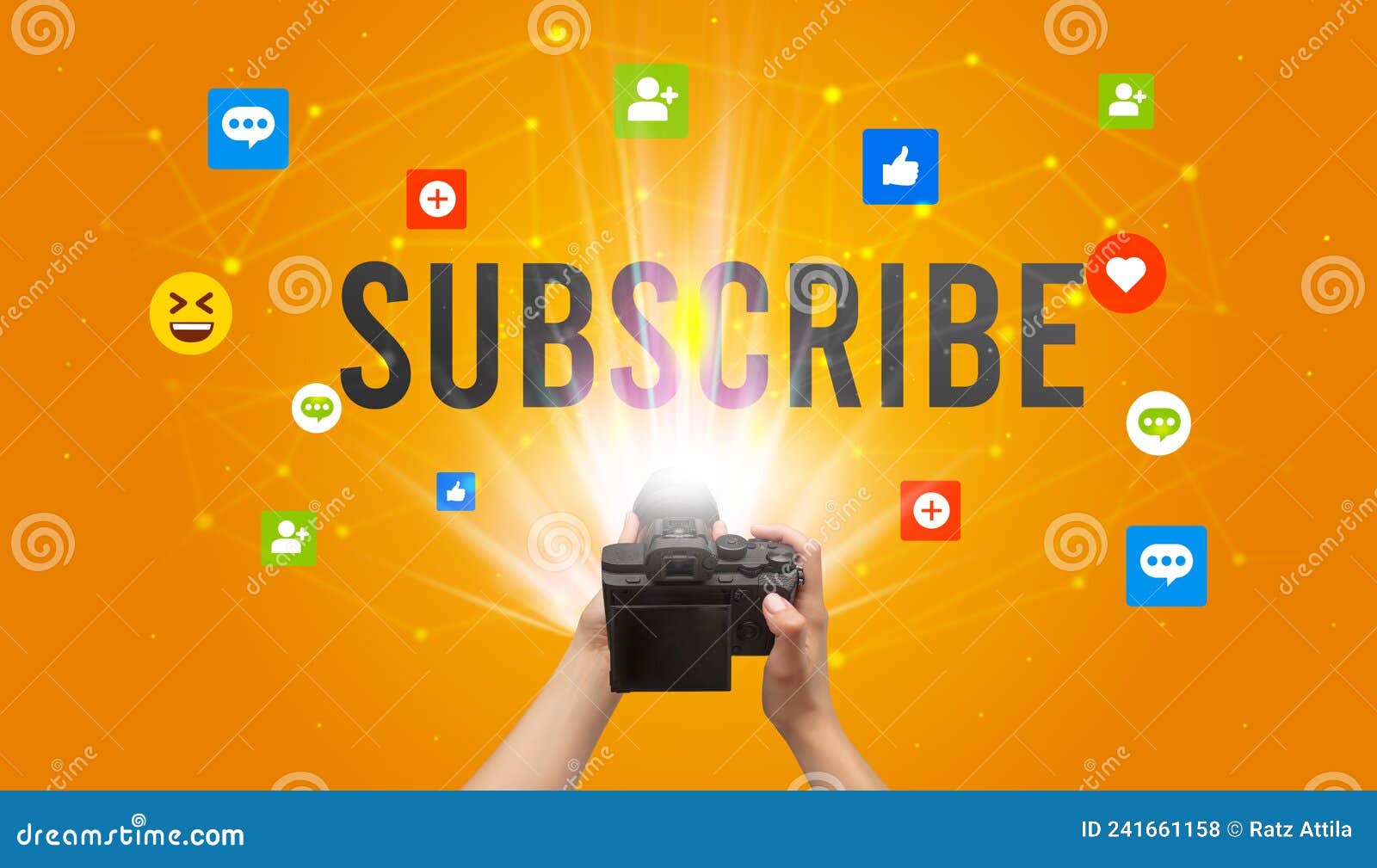 Using Camera To Capture Social Media Content Stock Photo Image of