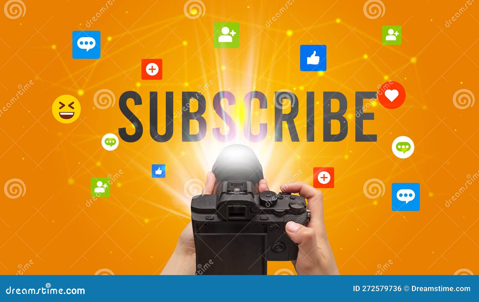 Using Camera To Capture Social Media Content Stock Photo Image of