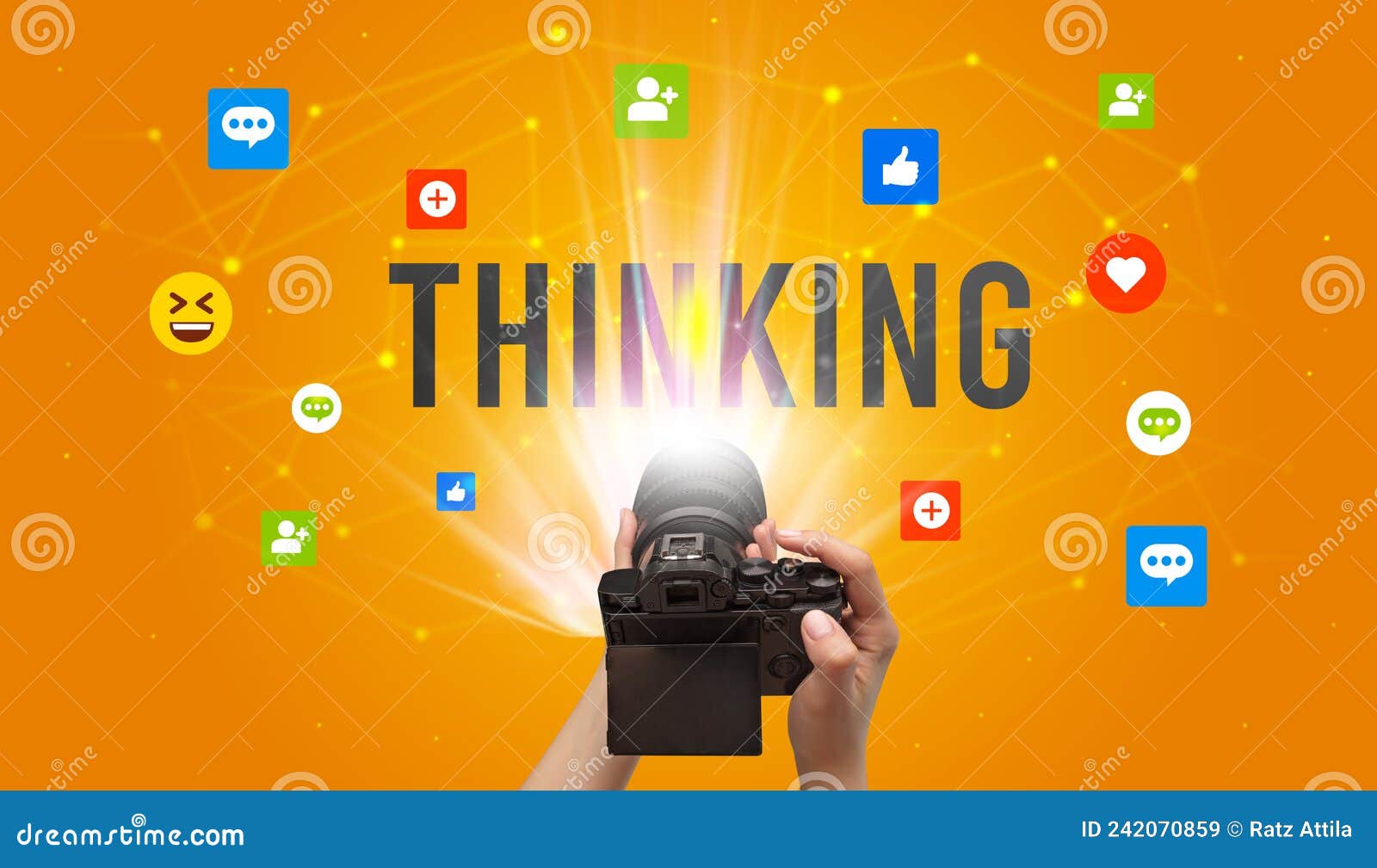 Using Camera To Capture Social Media Content Stock Image Image of