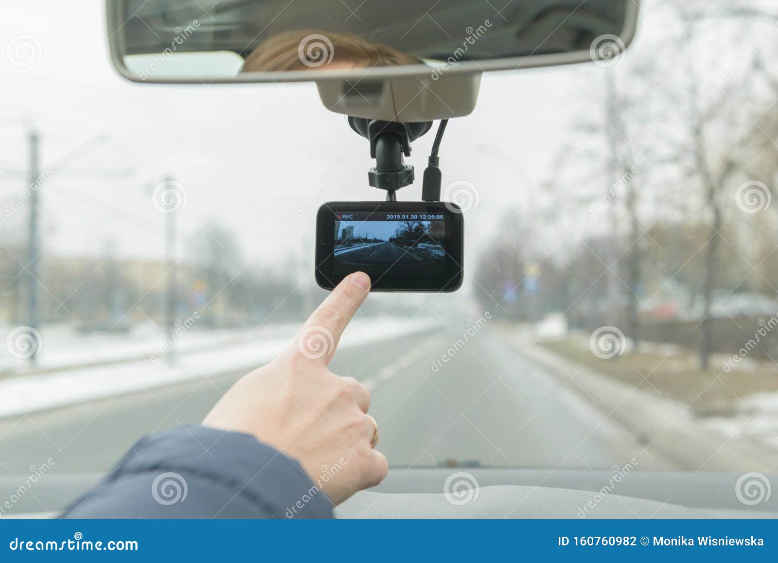 Using Dashboard Camera in the Car Stock Photo Image of driver, object