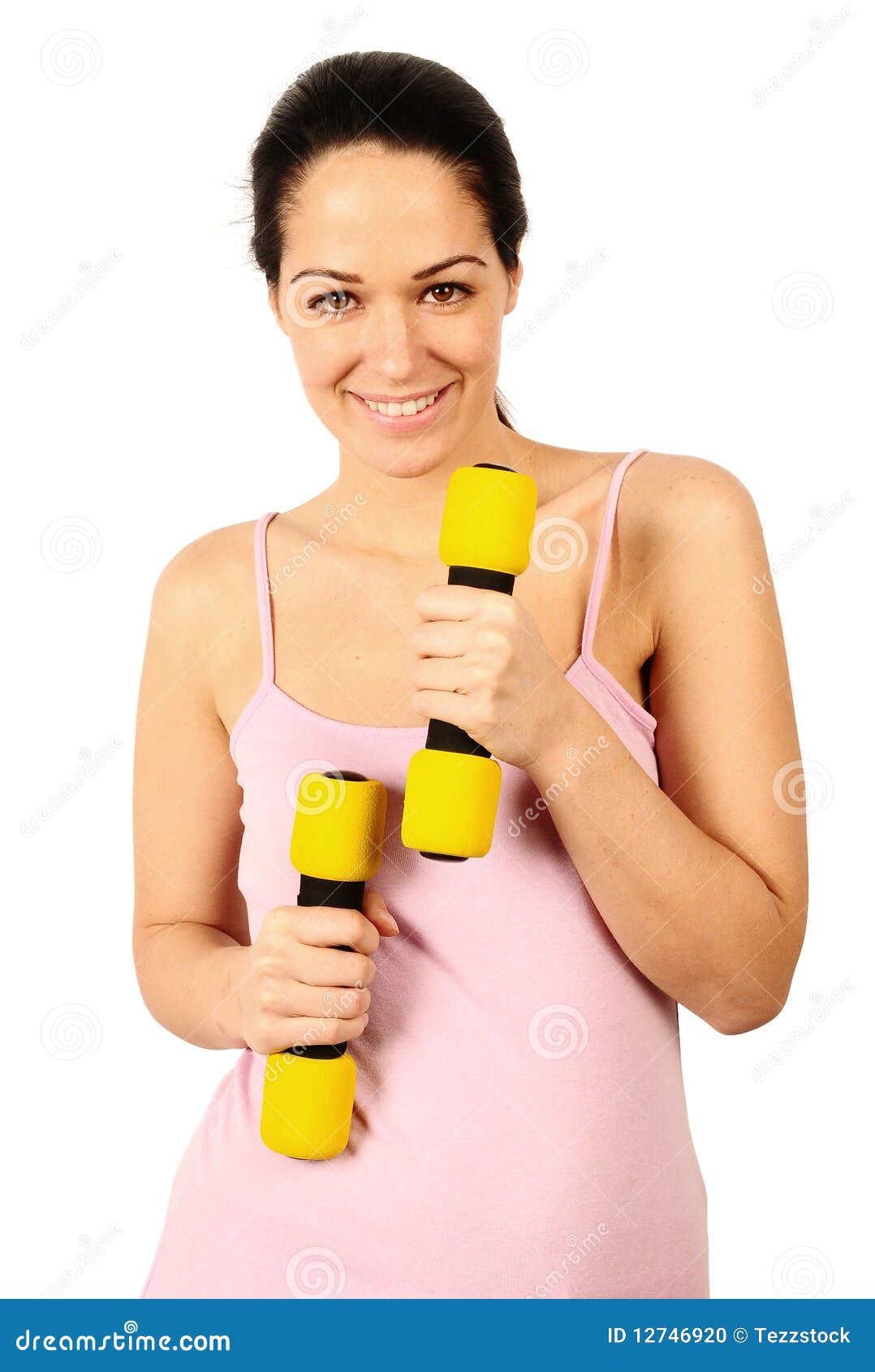 Using dumbbells stock photo. Image of training, young - 12746920