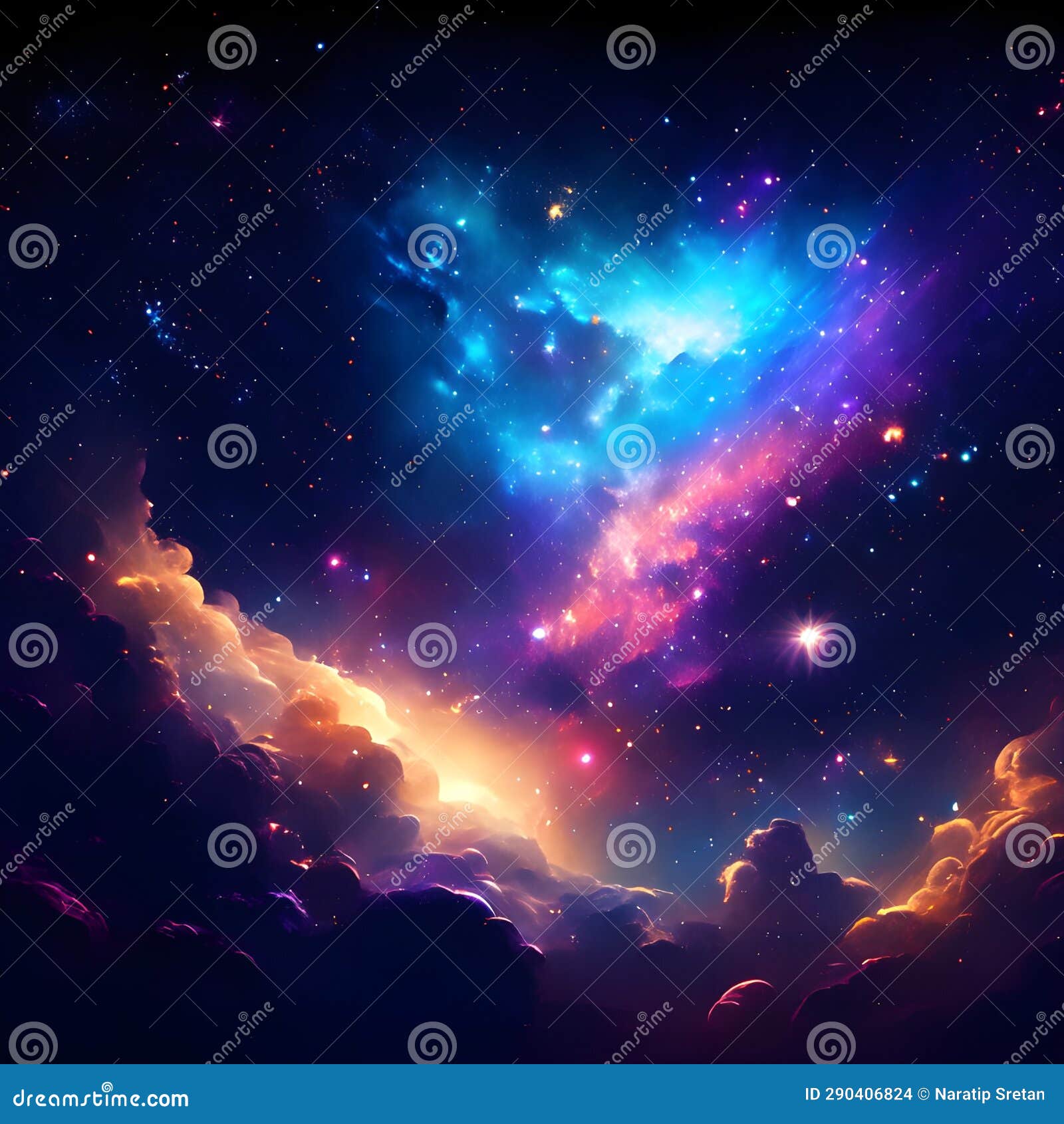 using generative ai 's galaxy and nebula. abstract space background.  .
