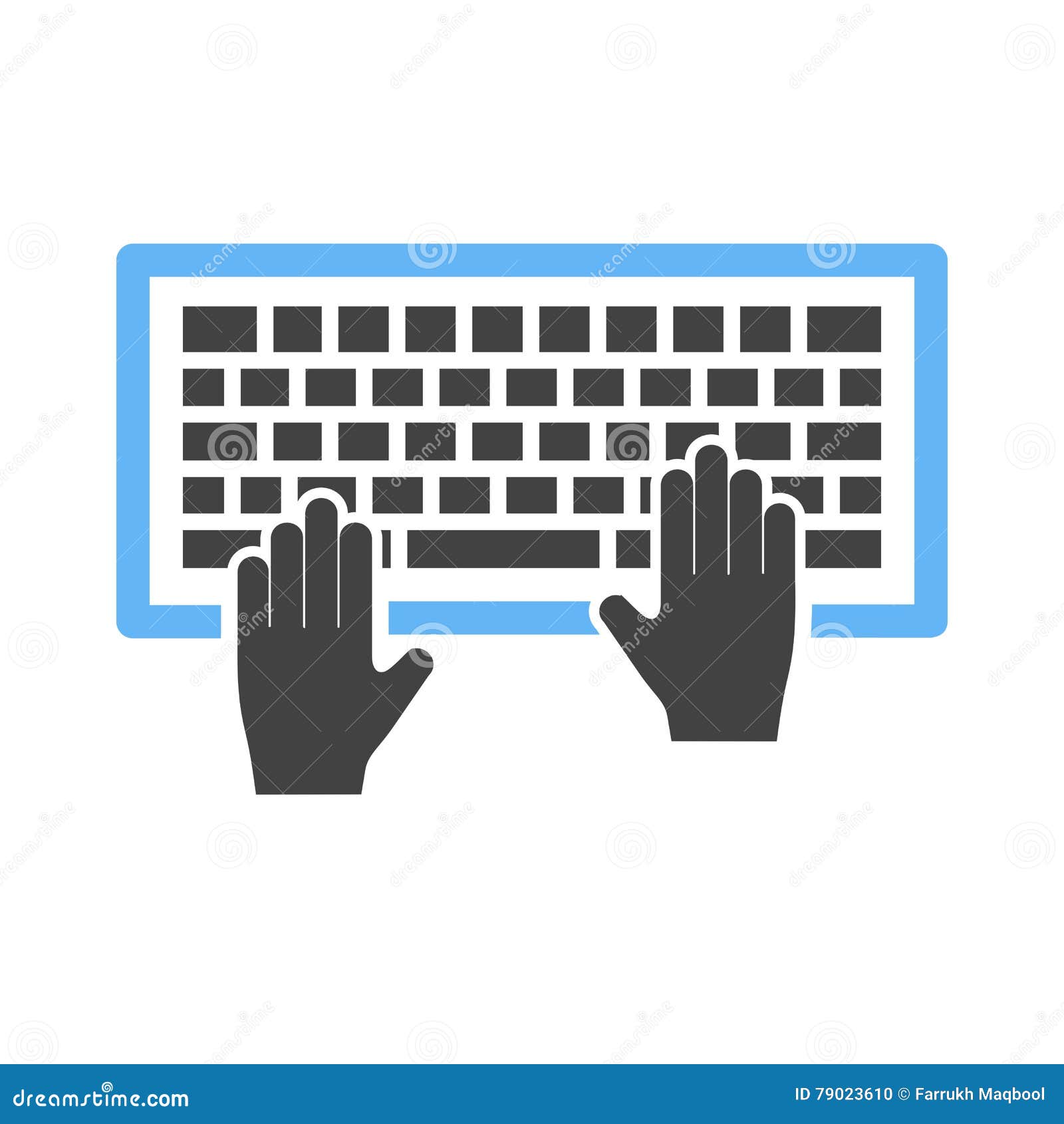 Using Keyboard stock vector. Illustration of typing, laptop 79023610