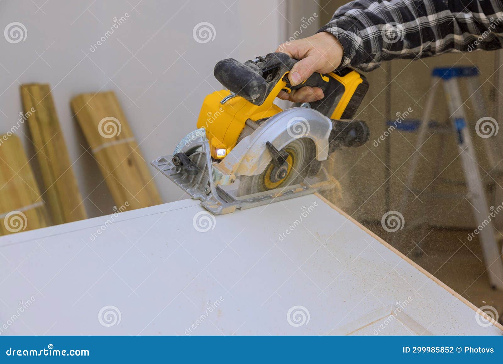 Using a Manual Circular Saw, Interior Doors Must Be Cut To Required