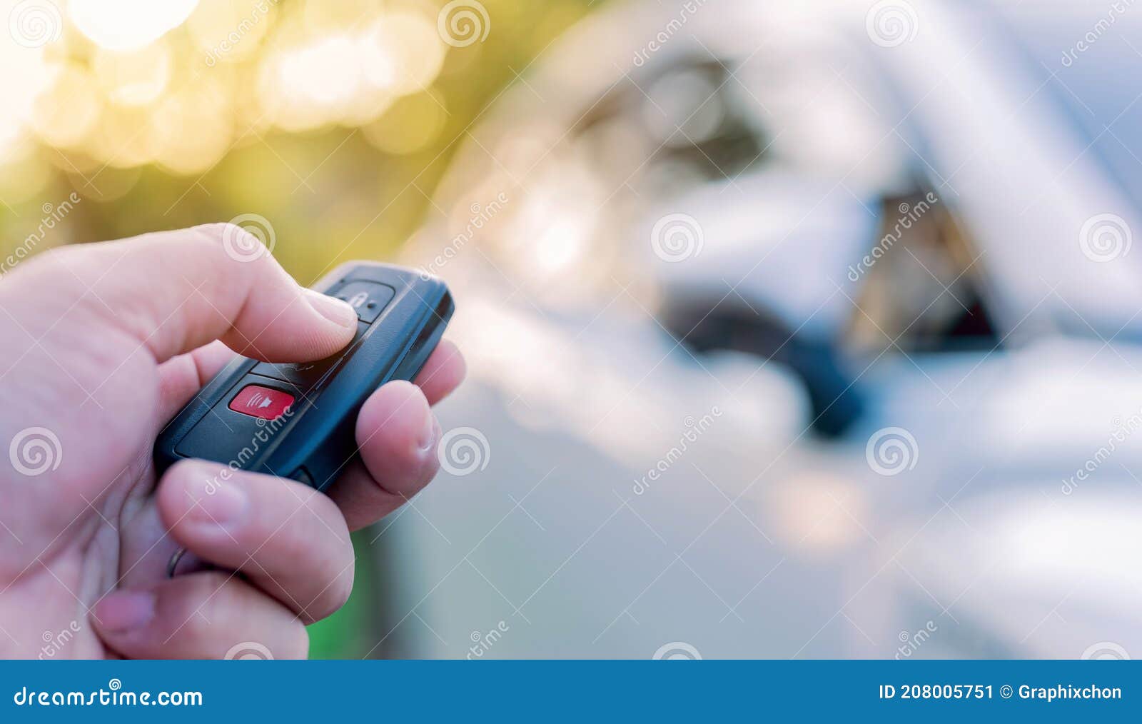 Using Remote Control for Open and Lock the Car Stock Image Image of