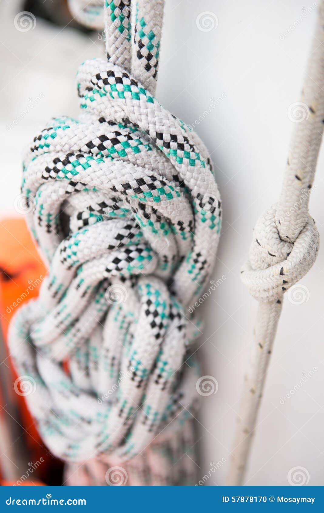 Using rope on the yacht stock photo. Image of equipment 57878170