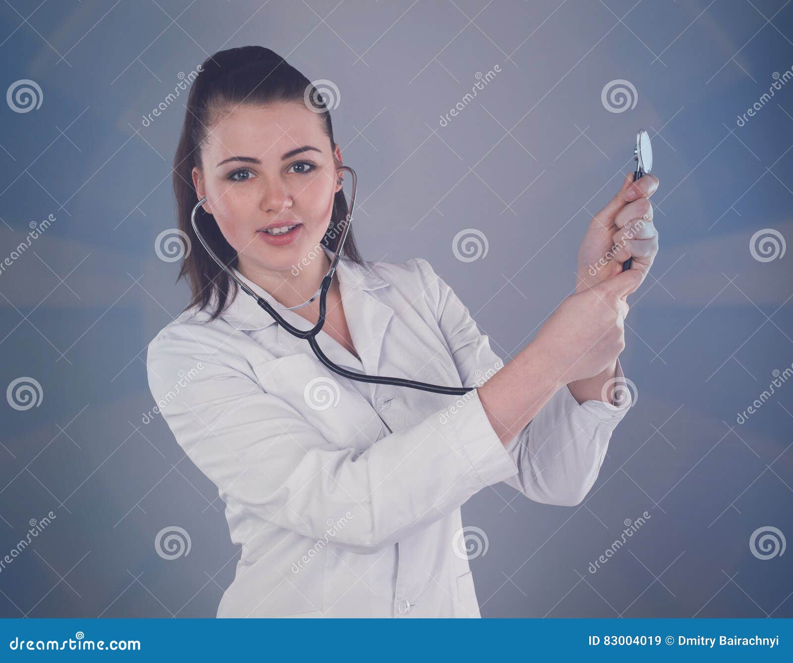 Using of stethoscope stock image. Image of glasses, cute 83004019