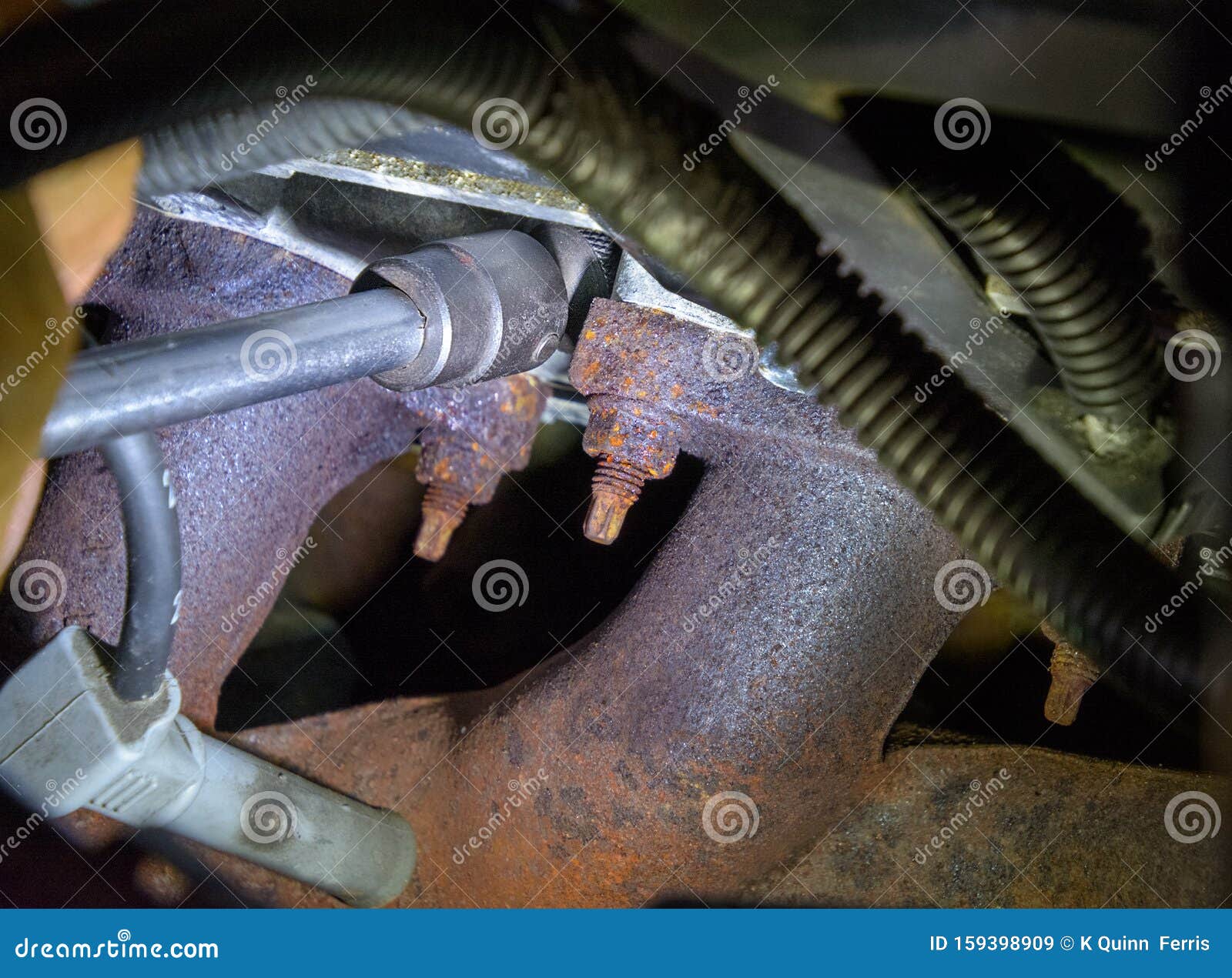 Using Tool To Remove Spark Plug Stock Image Image of sparkplug