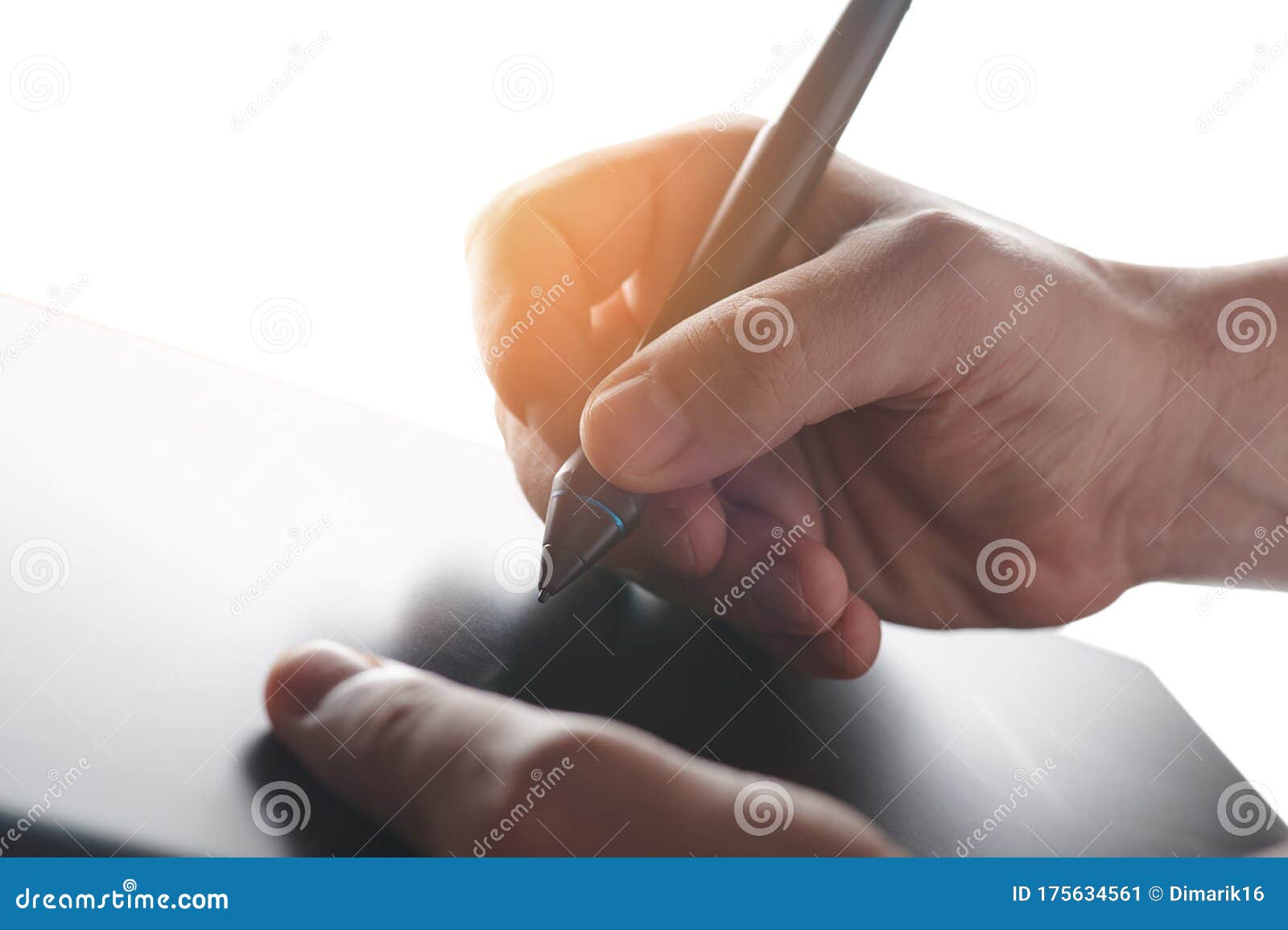 Using Touch Pad for Signature Stock Image Image of device, connecting