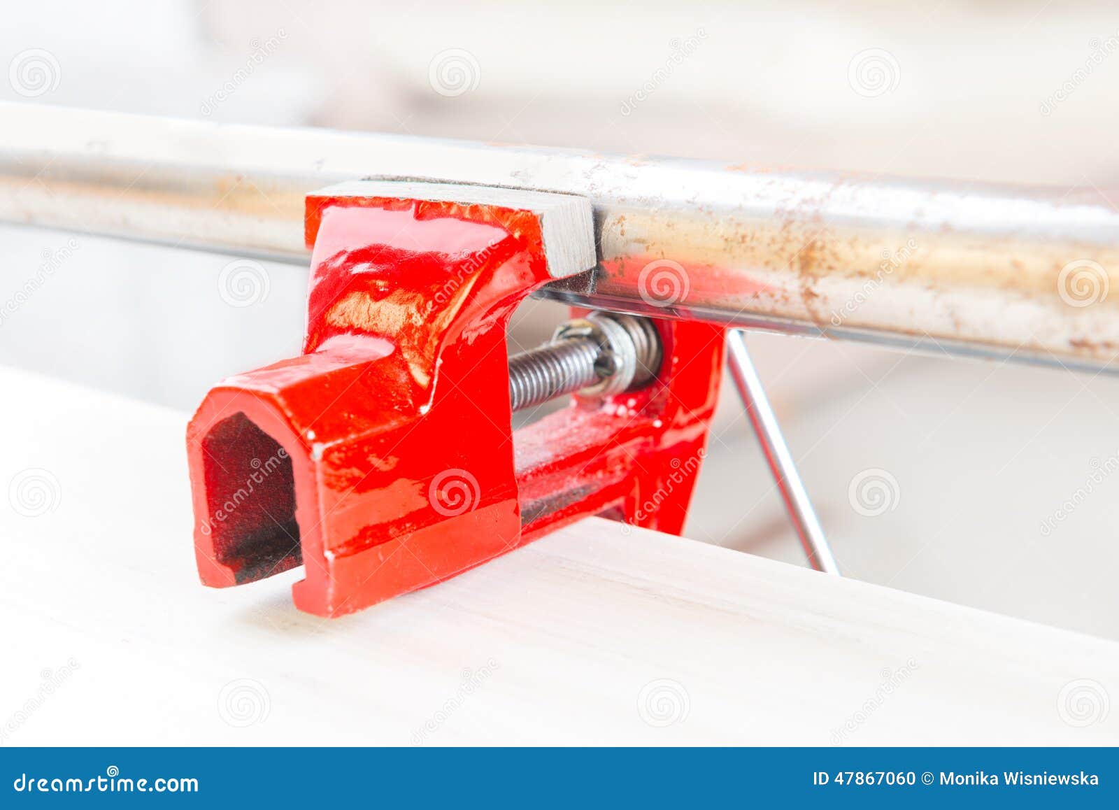 Using a Vise To Hold a Rusty Pipe Stock Photo Image of corrosion