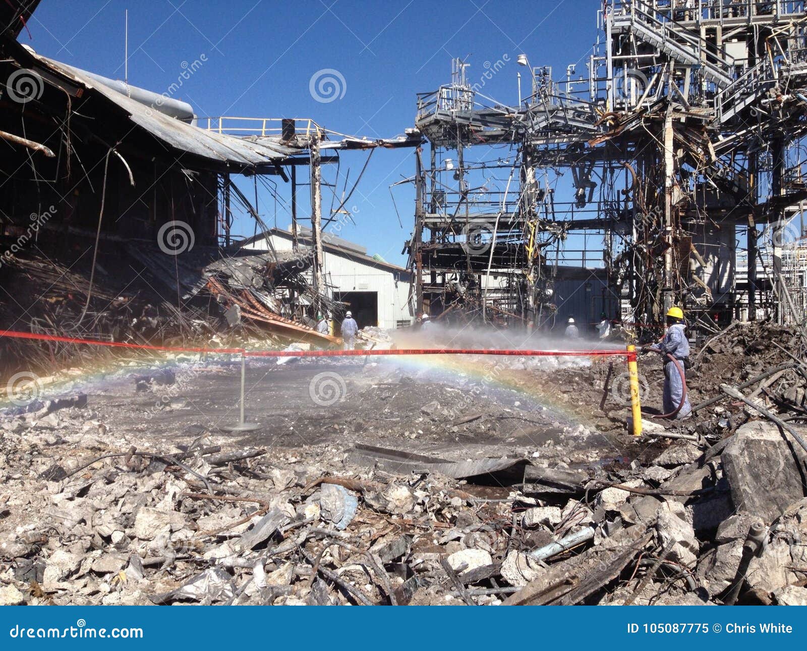 Using Water To Keep the Dust Down Stock Image Image of asbestos, water 105087775
