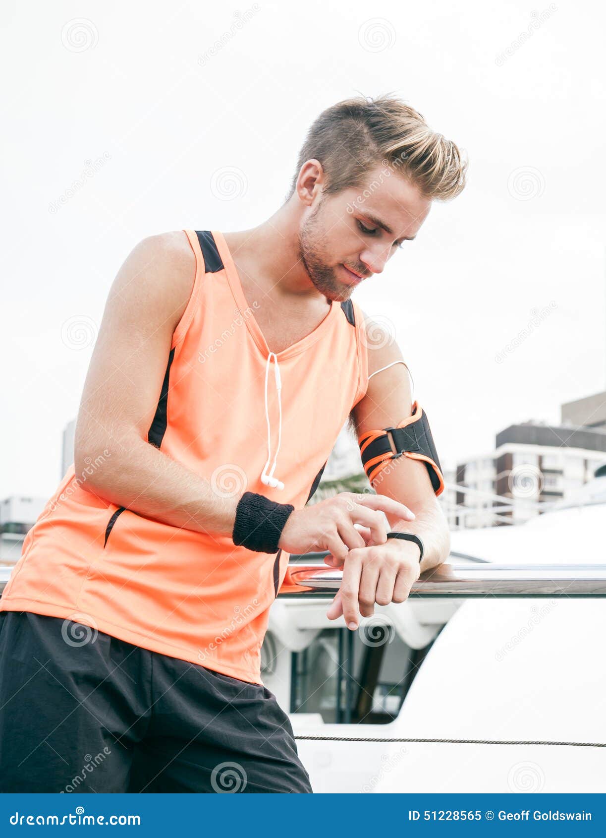 Using Wearable Fitness Gear Stock Image Image of jogger, energy 51228565