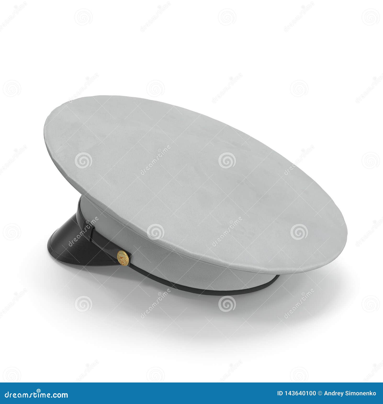 USMC US Marine Officer Hat Isolated On White Background 3D Illustration
